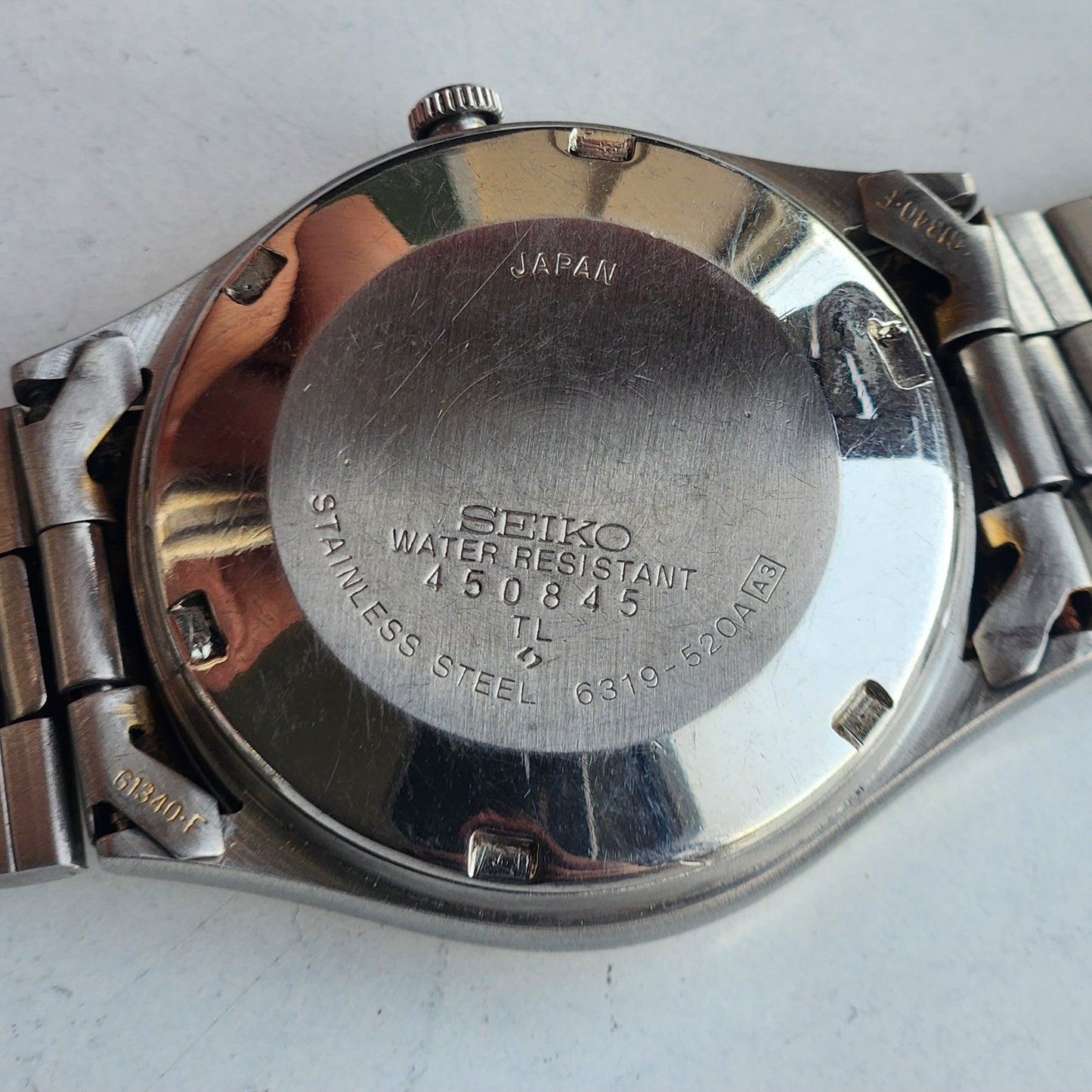 Vintage 1984 Original Seiko 5 Automatic 6319-520A Blue Face 21 Jewels Day-Date Japanese Men's Wrist Watch ET101