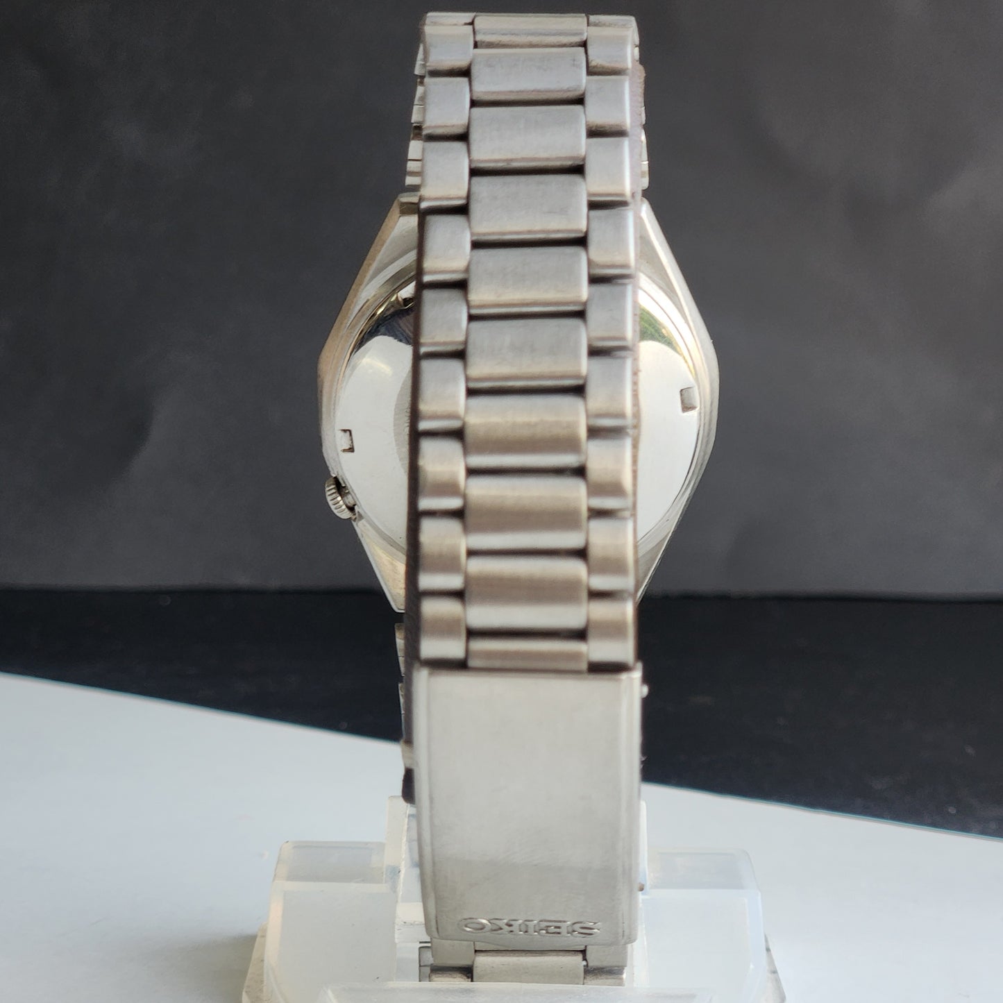Vintage 1981 Original Seiko 5 Automatic 6309-7160 Grey Face 17 Jewels Day-Date Japanese Men's Wrist Watch ET103