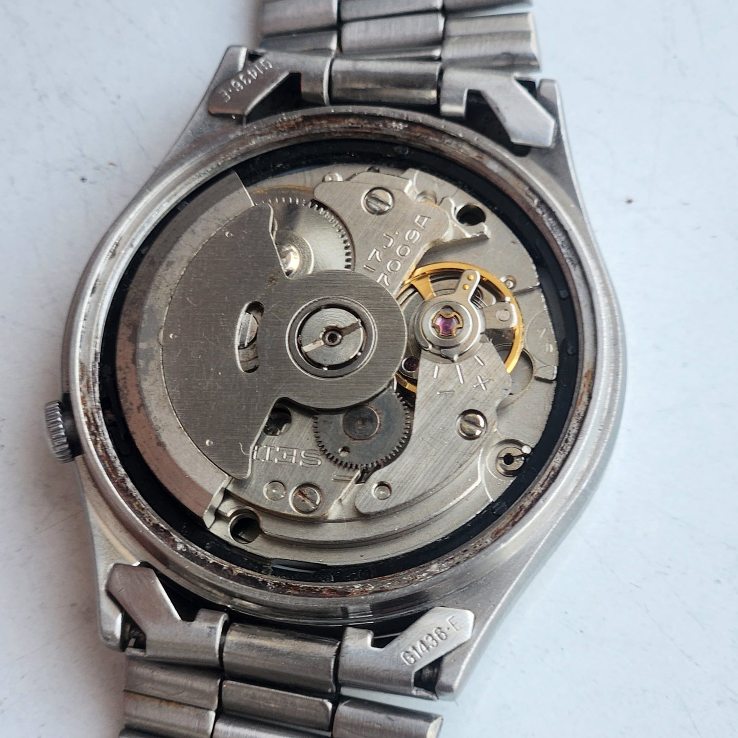 Vintage 1977 Original Seiko 5 Automatic 6309-8920 Grey Face 17 Jewels Day-Date Japanese Men's Wrist Watch ET112