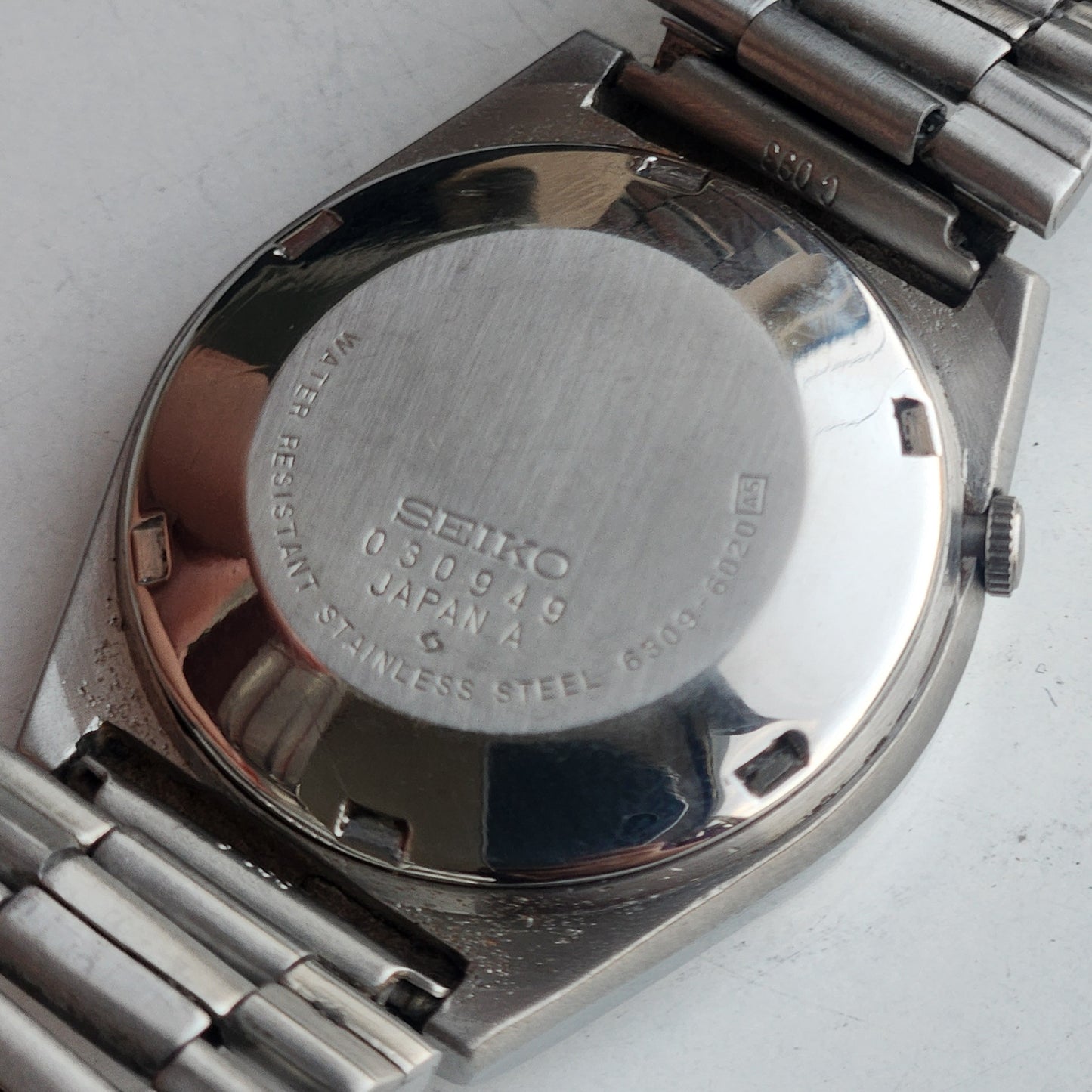 Vintage 1980 Original Seiko 5 Automatic 6309-6020 Black Face 17 Jewels Day-Date Japanese Men's Wrist Watch ET118