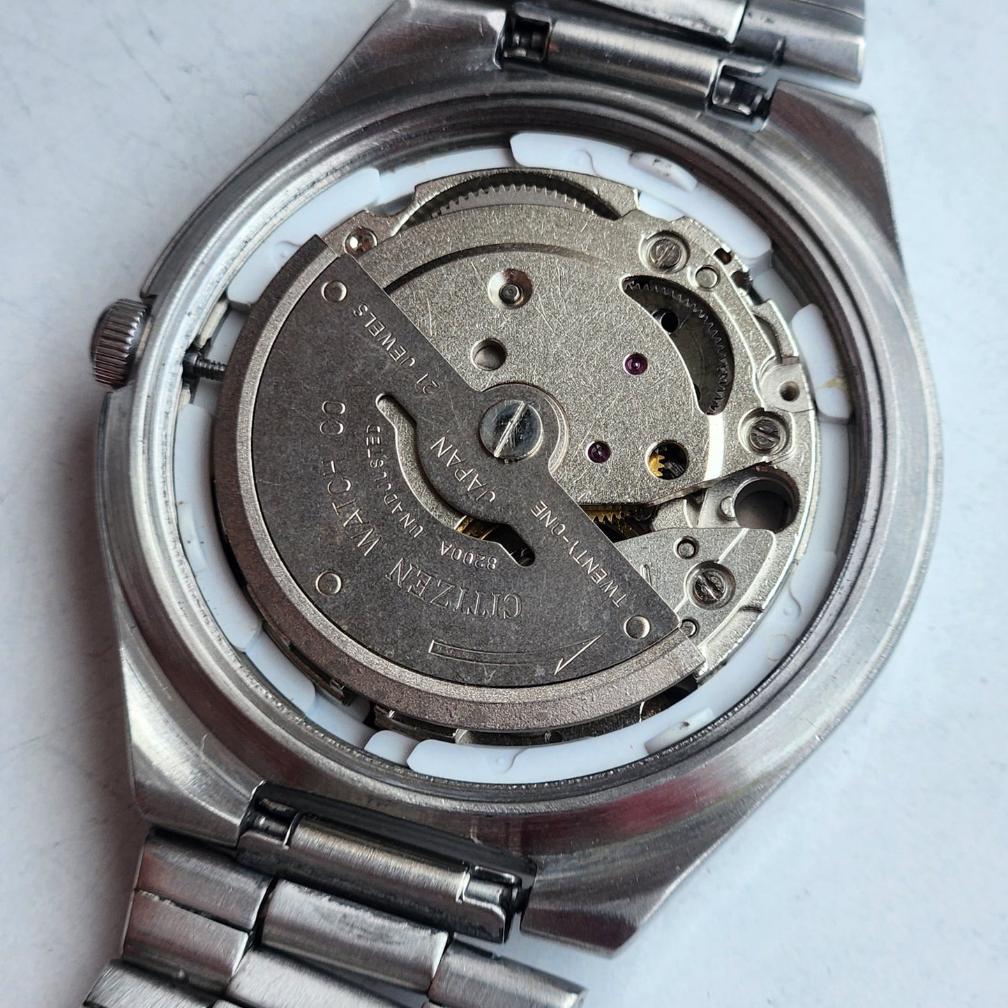 Vintage 1979 Original Citizen Automatic 8200 Yellow Face 21 Jewels Day-Date Japanese Men's Wrist Watch EG148