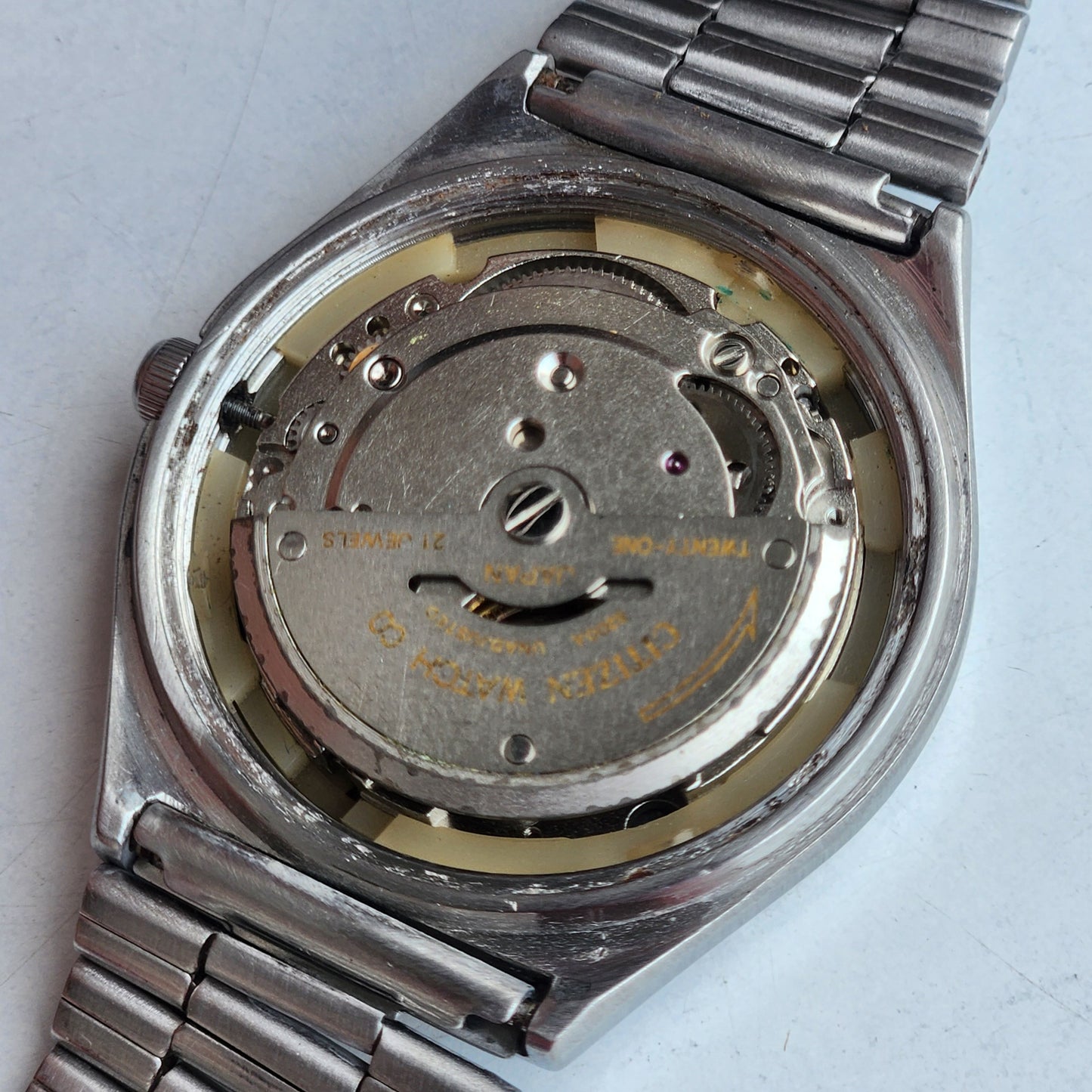 Vintage 1981 Original Citizen Automatic 8200 Blue Face 21 Jewels Day-Date Japanese Men's Wrist Watch EG150