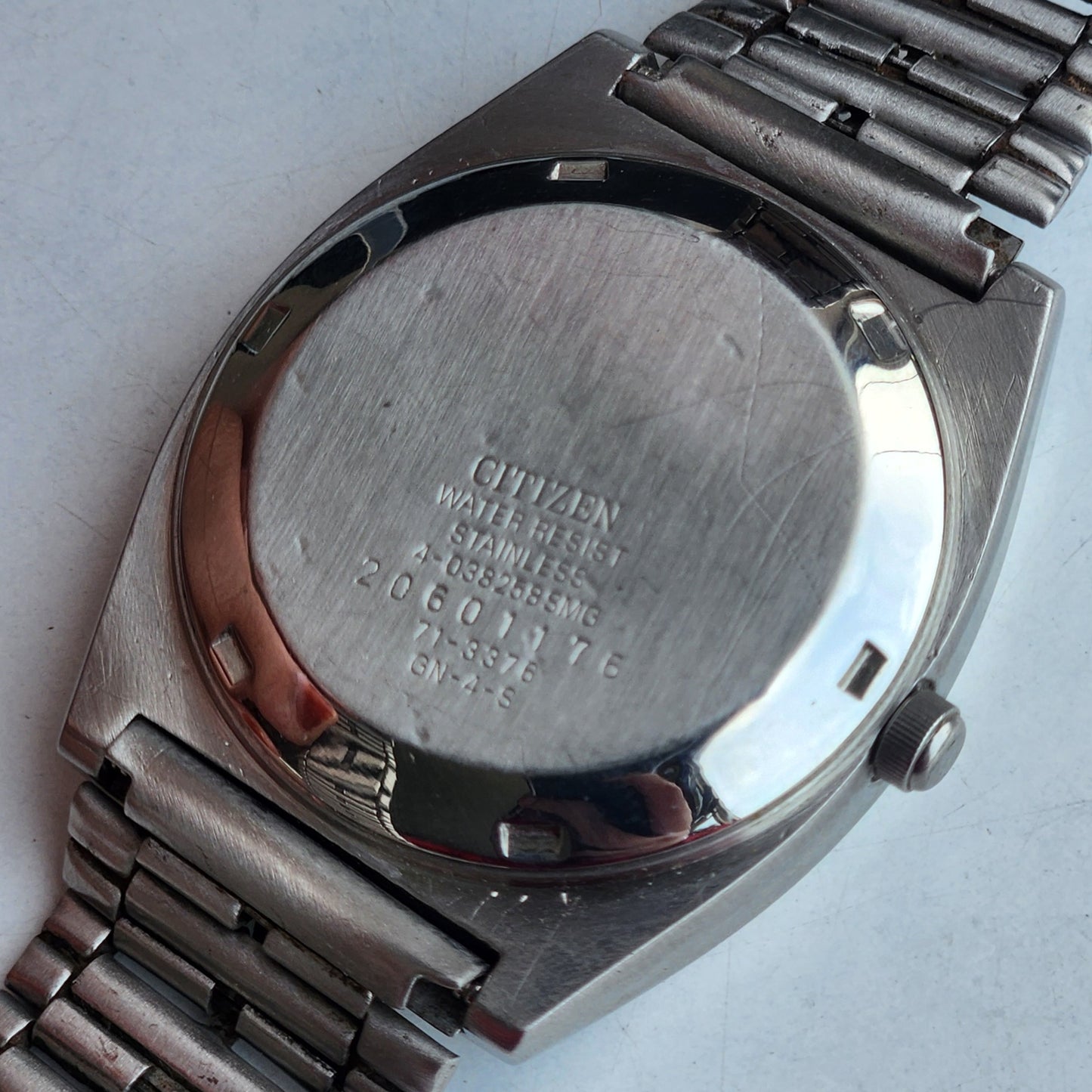 Vintage 1982 Original Citizen Automatic 8200 Blaue Face 21 Jewels Day-Date Japanese Men's Wrist Watch EG152