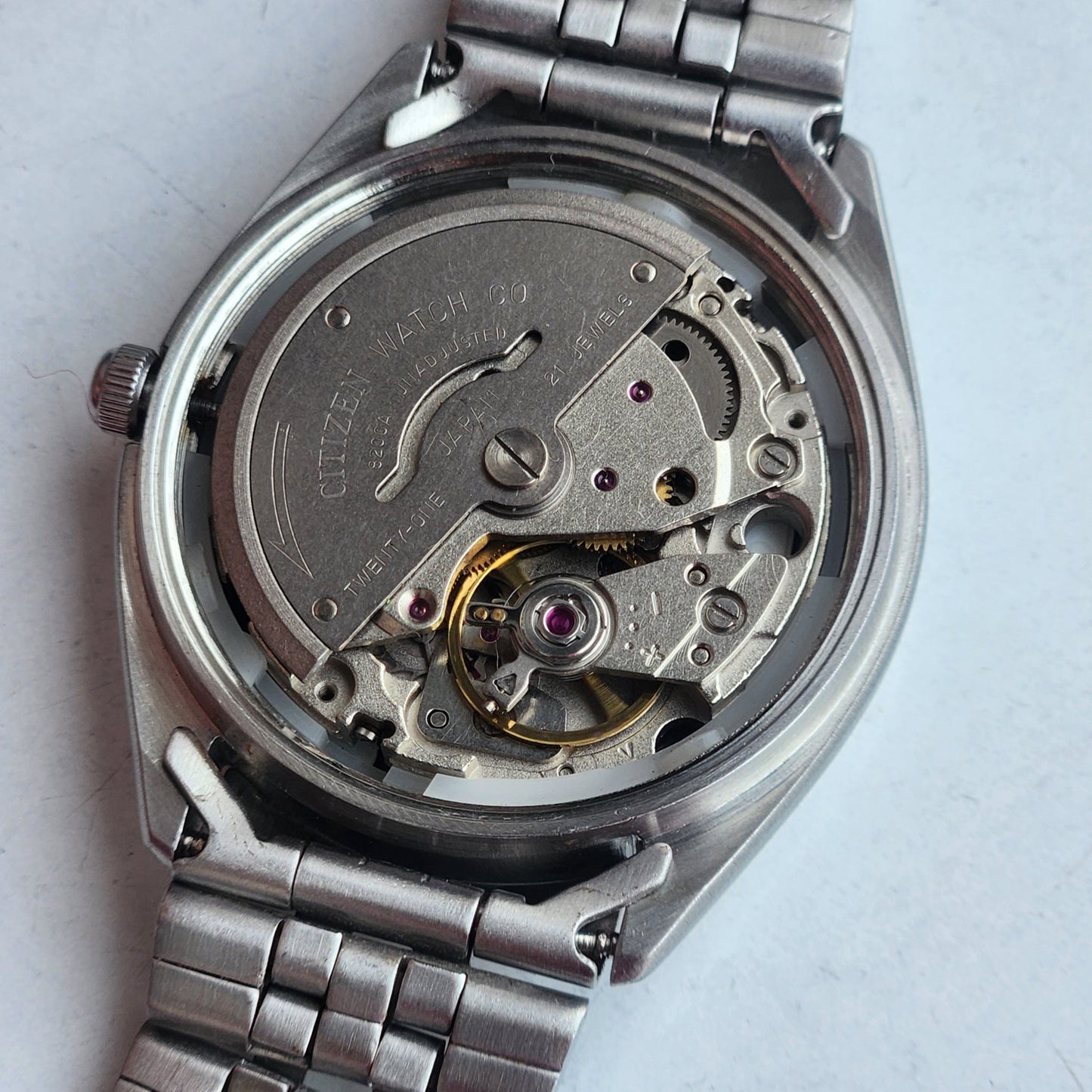Vintage 1979 Original Citizen Automatic 8200 Black Face 21 Jewels Day-Date Japanese Men's Wrist Watch EG153