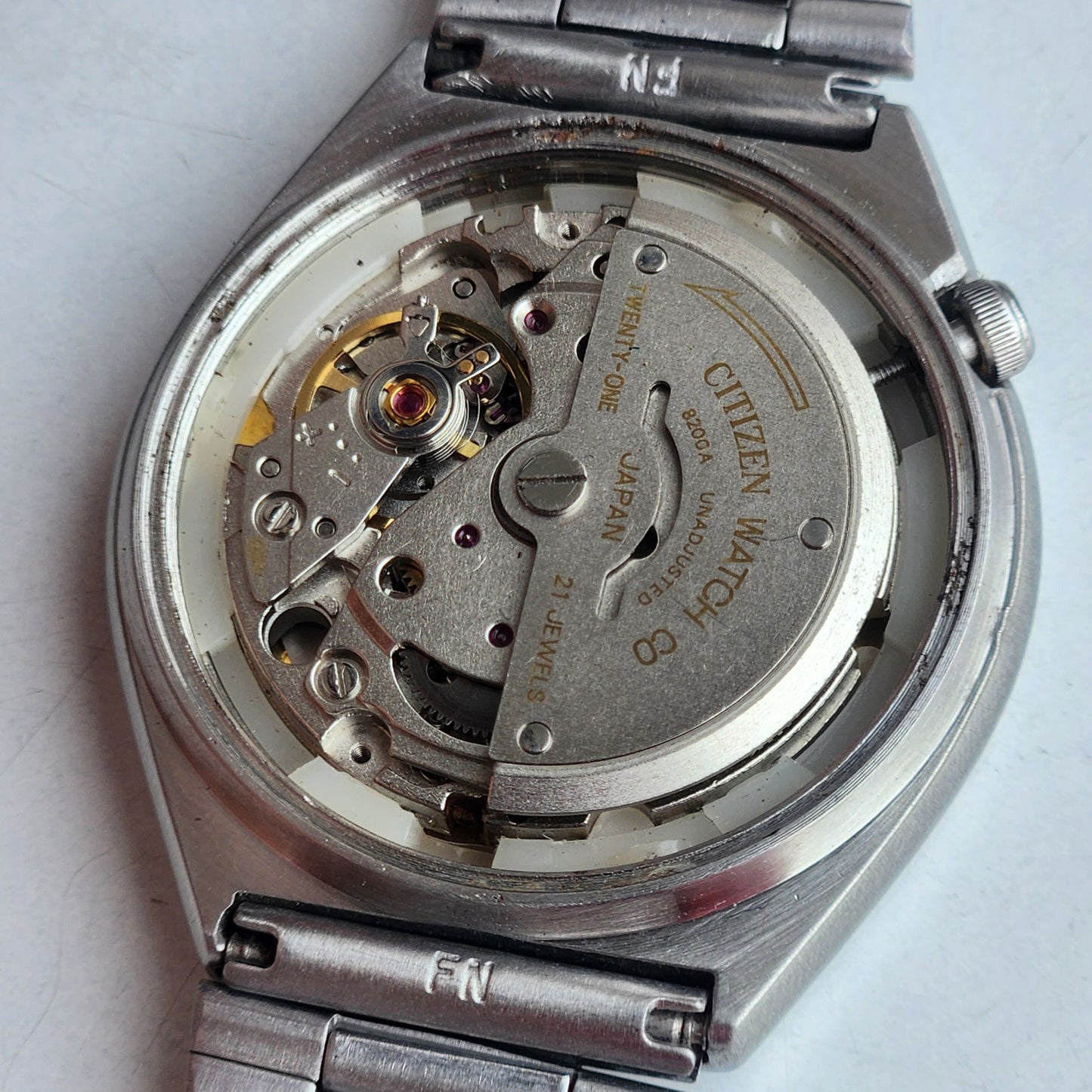 Vintage 1977 Original Citizen Automatic 8200 Golden Face 21 Jewels Day-Date Japanese Men's Wrist Watch EG154