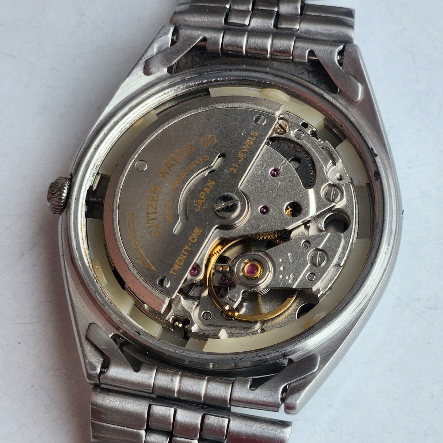 Vintage 1975 Original Citizen Automatic 8200 Blue Face 21 Jewels Day-Date Japanese Men's Wrist Watch EG155