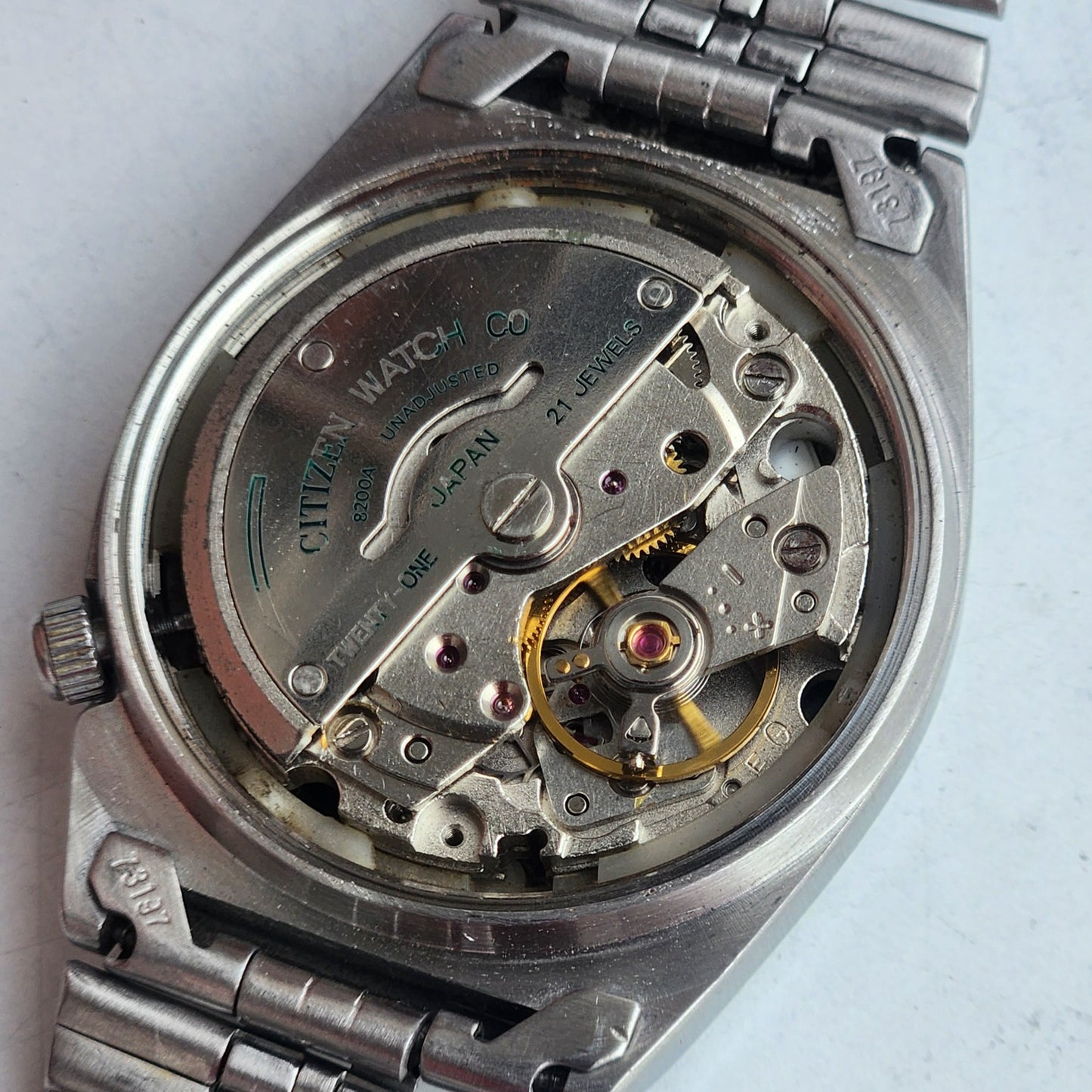 Vintage 1975 Original Citizen Automatic 8200 Black Face 21 Jewels Day-Date Japanese Men's Wrist Watch EG156