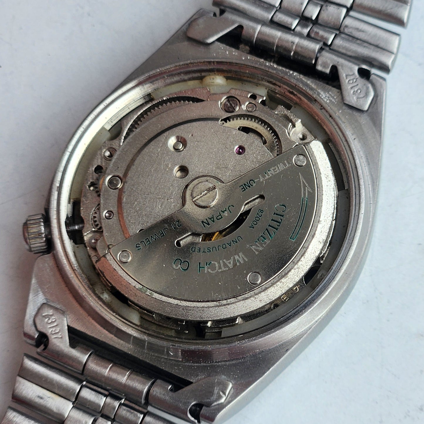 Vintage 1975 Original Citizen Automatic 8200 Black Face 21 Jewels Day-Date Japanese Men's Wrist Watch EG156