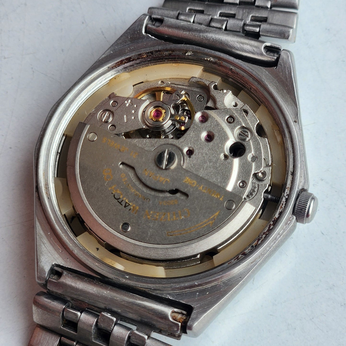 Vintage 1981 Original Citizen Automatic 8200 Black Face 21 Jewels Day-Date Japanese Men's Wrist Watch EG160