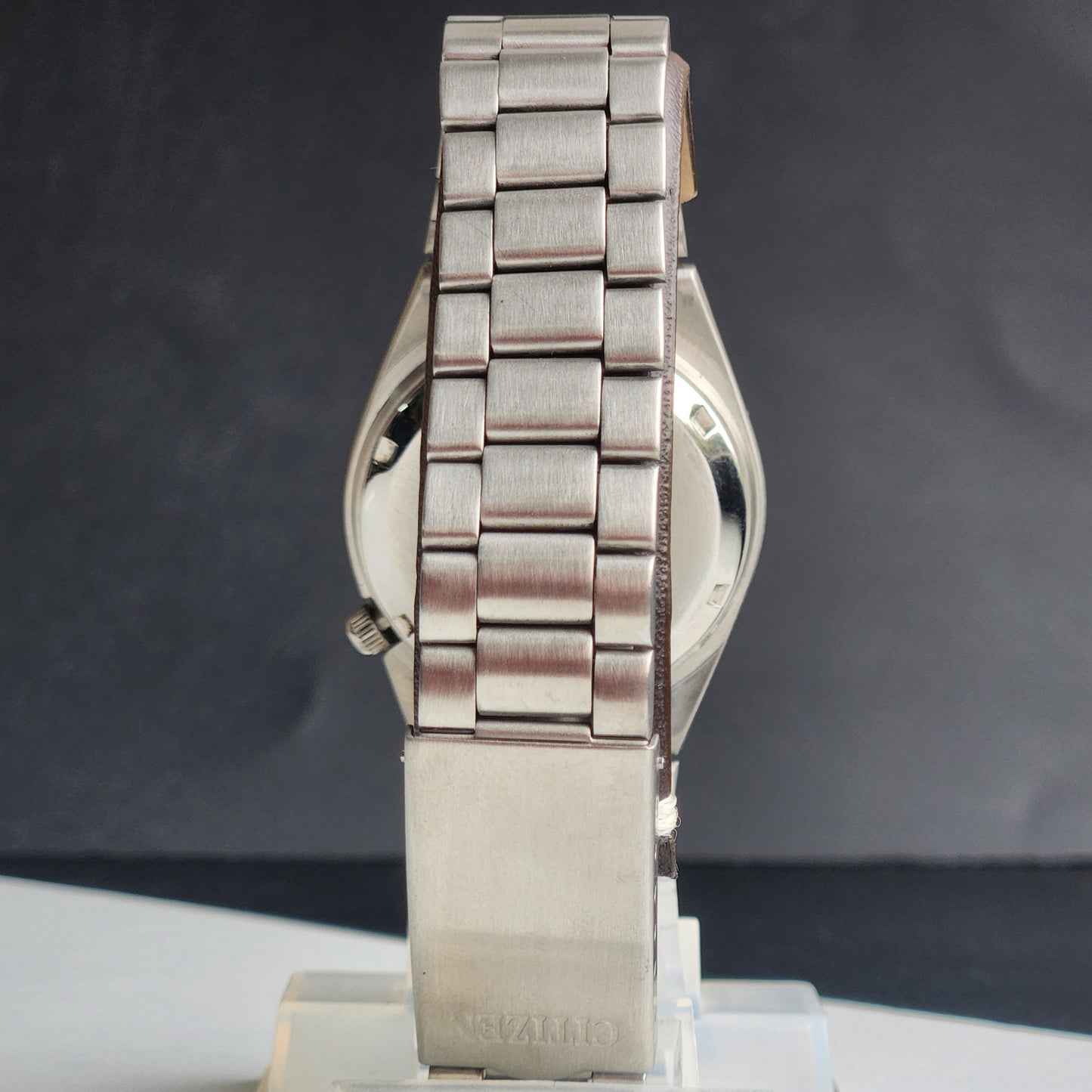 Vintage 1978 Original Citizen Automatic 8200 Black/Grey Face 21 Jewels Day-Date Japanese Men's Wrist Watch EG161