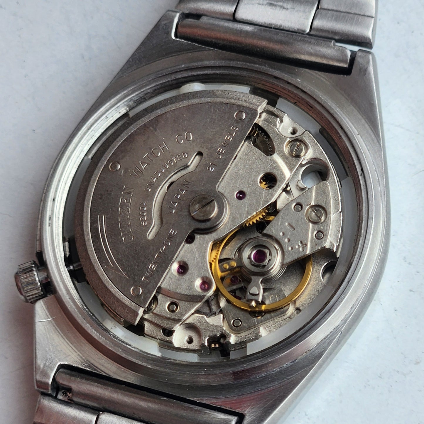 Vintage 1978 Original Citizen Automatic 8200 Black/Grey Face 21 Jewels Day-Date Japanese Men's Wrist Watch EG161