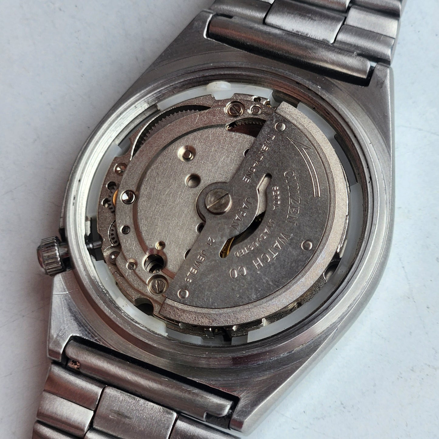 Vintage 1978 Original Citizen Automatic 8200 Black/Grey Face 21 Jewels Day-Date Japanese Men's Wrist Watch EG161