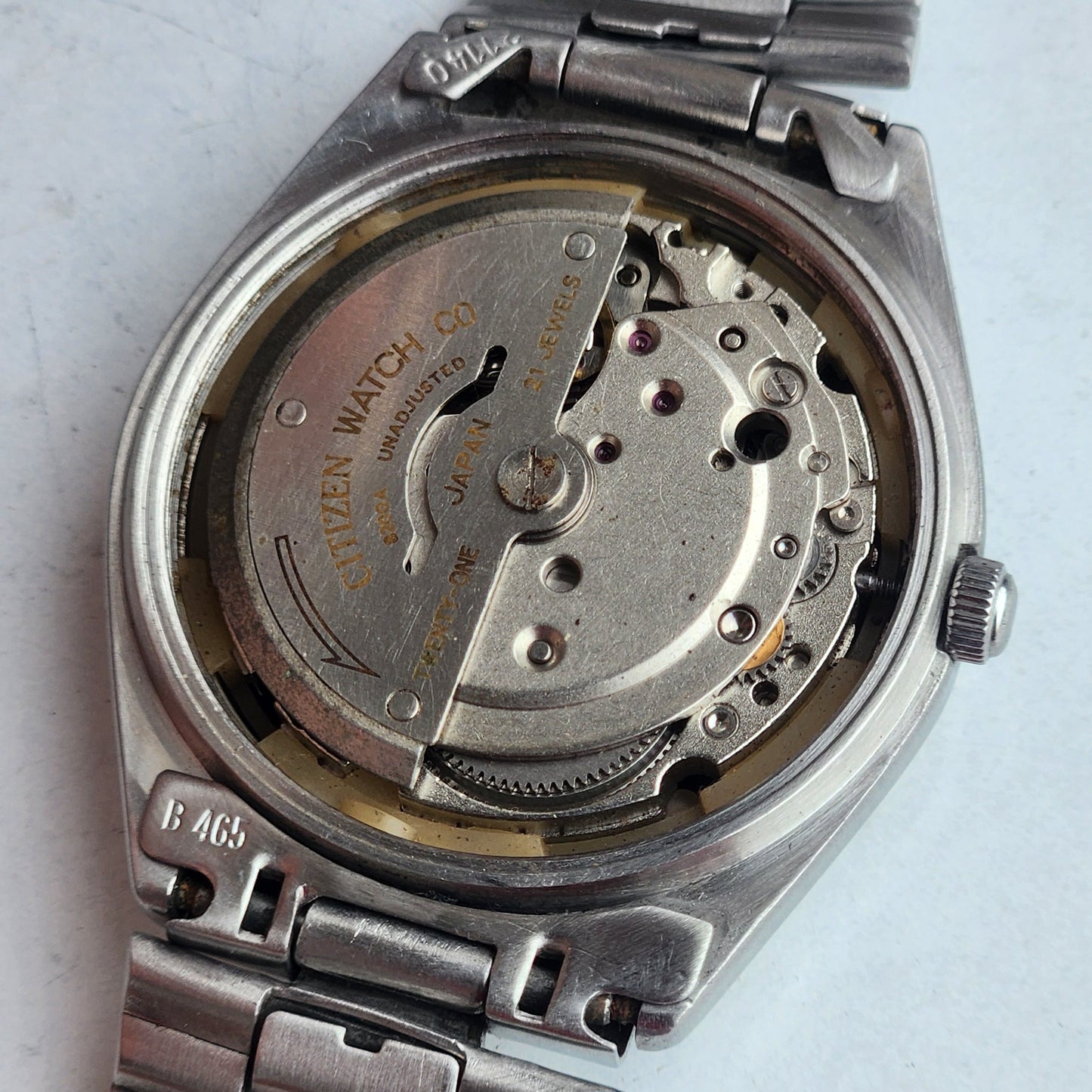 Vintage 1975 Original Citizen Automatic 8200 Black Face 21 Jewels Day-Date Japanese Men's Wrist Watch EG162