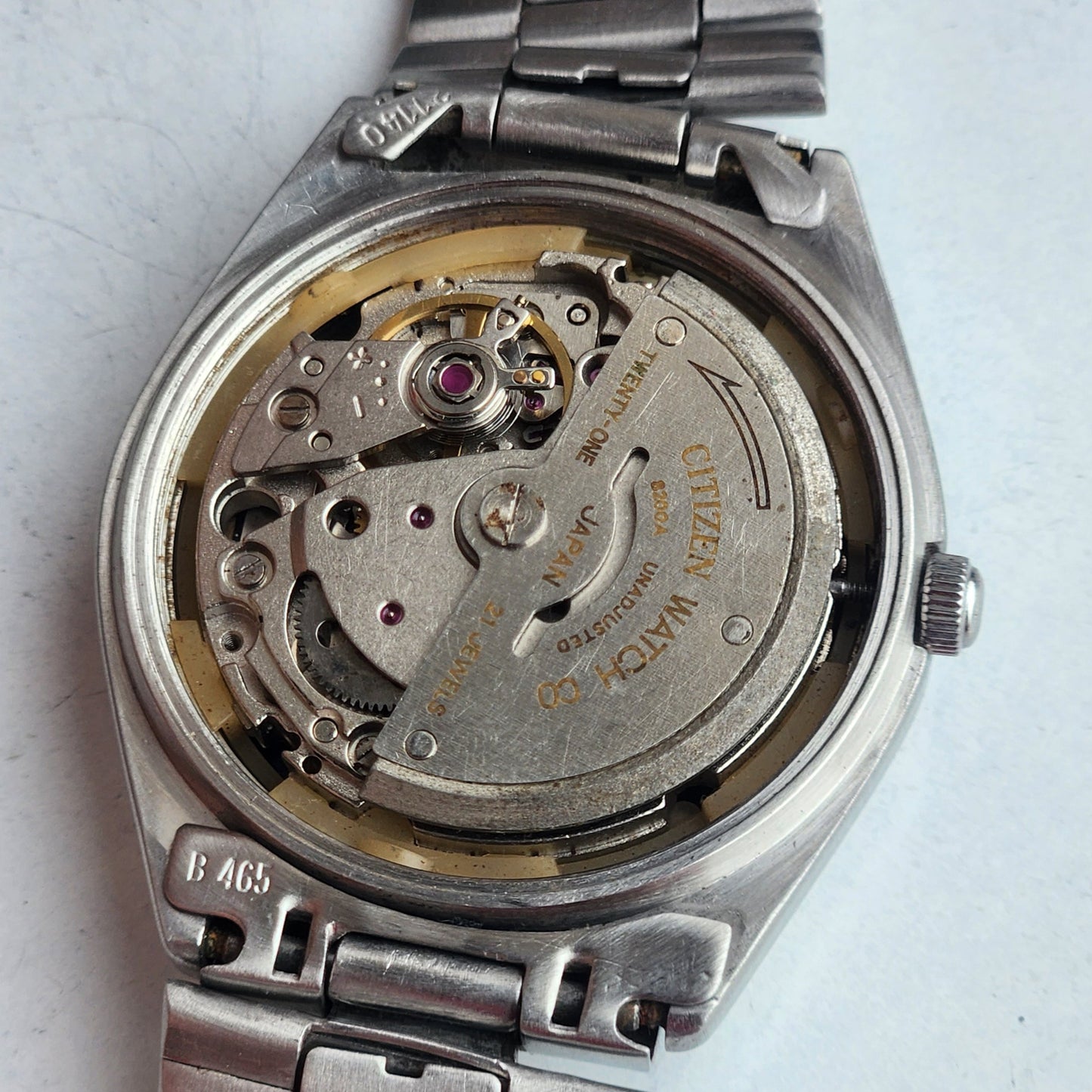Vintage 1975 Original Citizen Automatic 8200 Black Face 21 Jewels Day-Date Japanese Men's Wrist Watch EG162