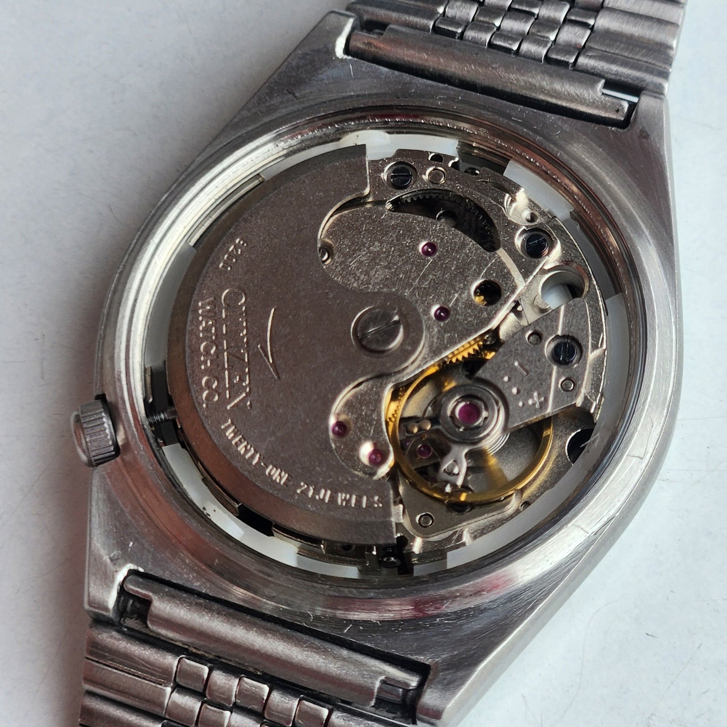 Vintage 1980 Original Citizen Automatic 8200 Black Face 21 Jewels Day-Date Japanese Men's Wrist Watch EG164
