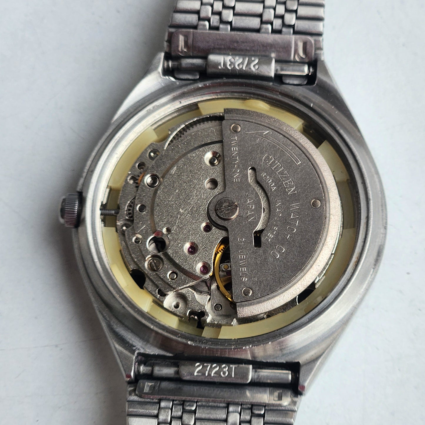Vintage 1981 Original Citizen Automatic 8200 Black Face 21 Jewels Day-Date Japanese Men's Wrist Watch EG165