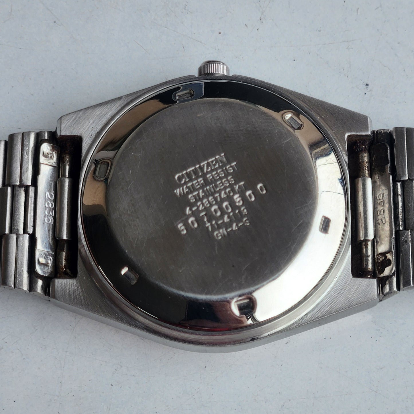 Vintage 1975 Original Citizen Automatic 8200 Yellow Face 21 Jewels Day-Date Japanese Men's Wrist Watch EG168