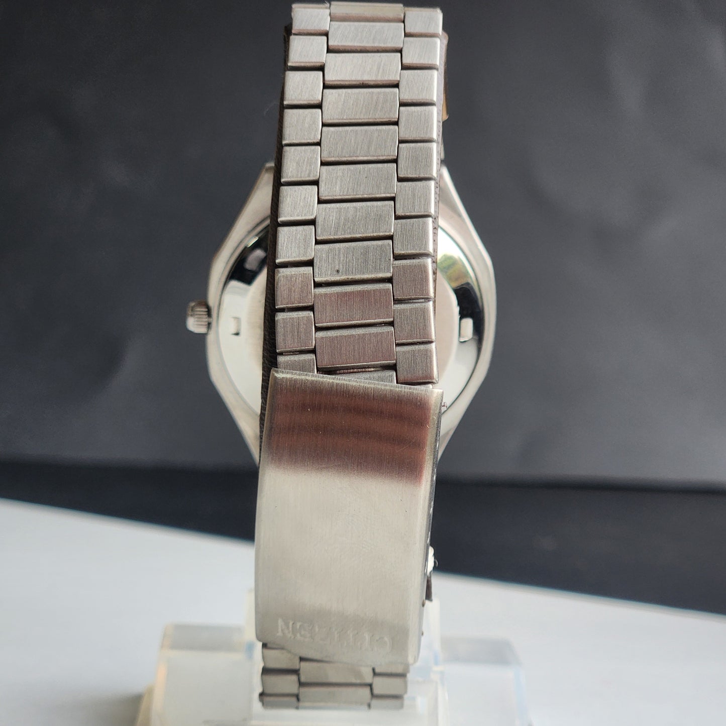 Vintage 1982 Original Citizen Automatic 8200 Grey Face 21 Jewels Day-Date Japanese Men's Wrist Watch EG170