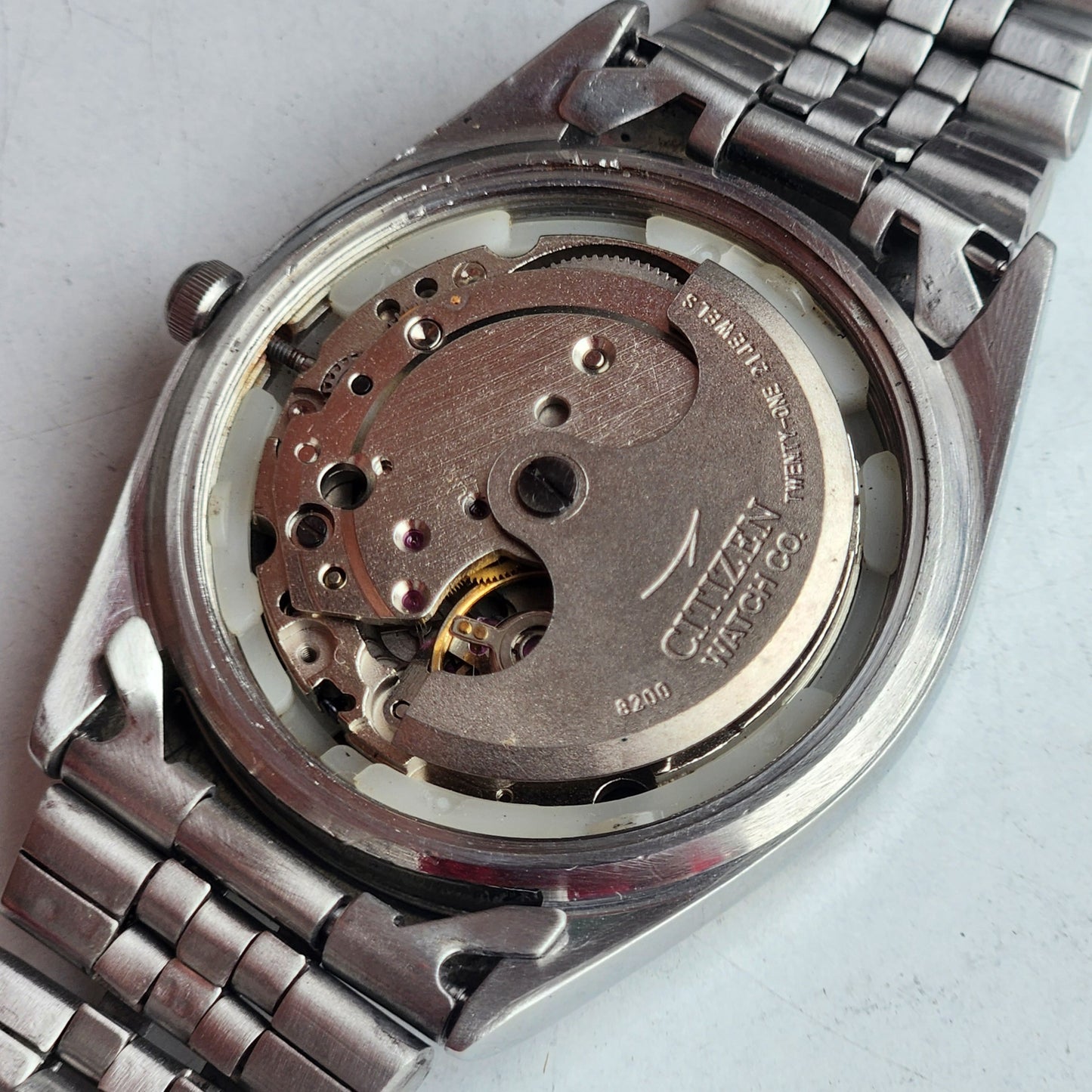 Vintage 1974 Original Citizen Automatic 8200 Black Face 21 Jewels Day-Date Japanese Men's Wrist Watch EG172