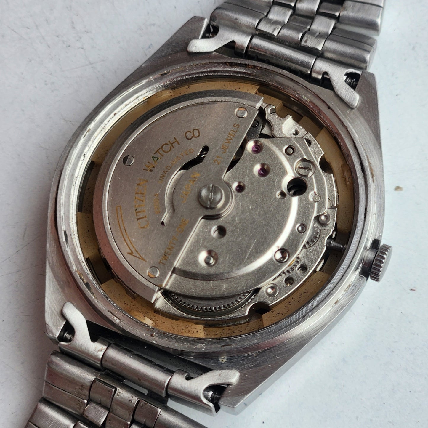 Vintage 1982 Original Citizen Automatic 8200 Black Face 21 Jewels Day-Date Japanese Men's Wrist Watch EG175