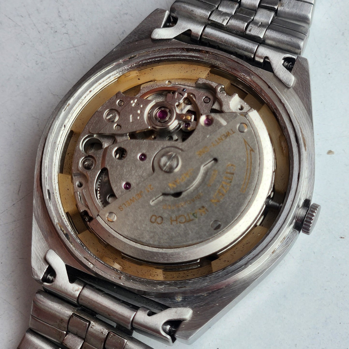 Vintage 1982 Original Citizen Automatic 8200 Black Face 21 Jewels Day-Date Japanese Men's Wrist Watch EG175