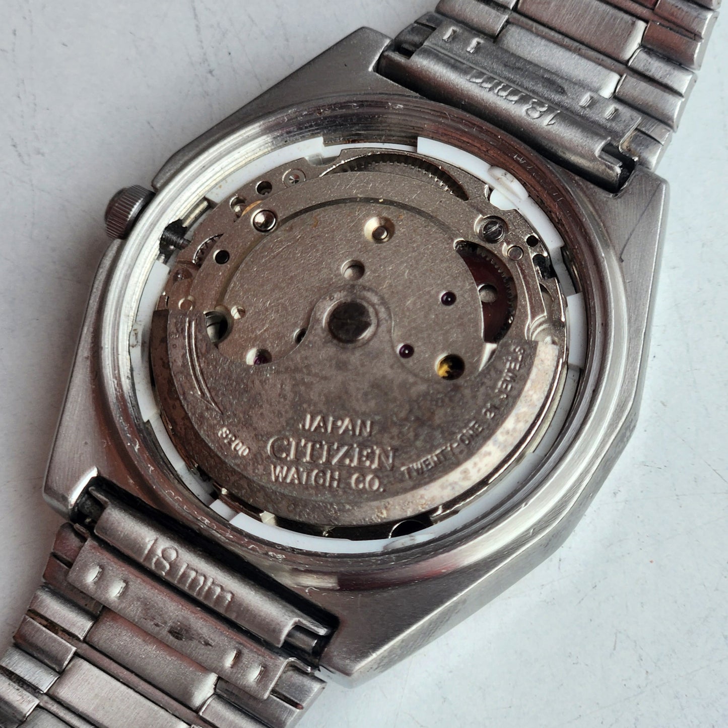 Vintage 1981 Original Citizen Automatic 8200 Black Face 21 Jewels Day-Date Japanese Men's Wrist Watch EG176