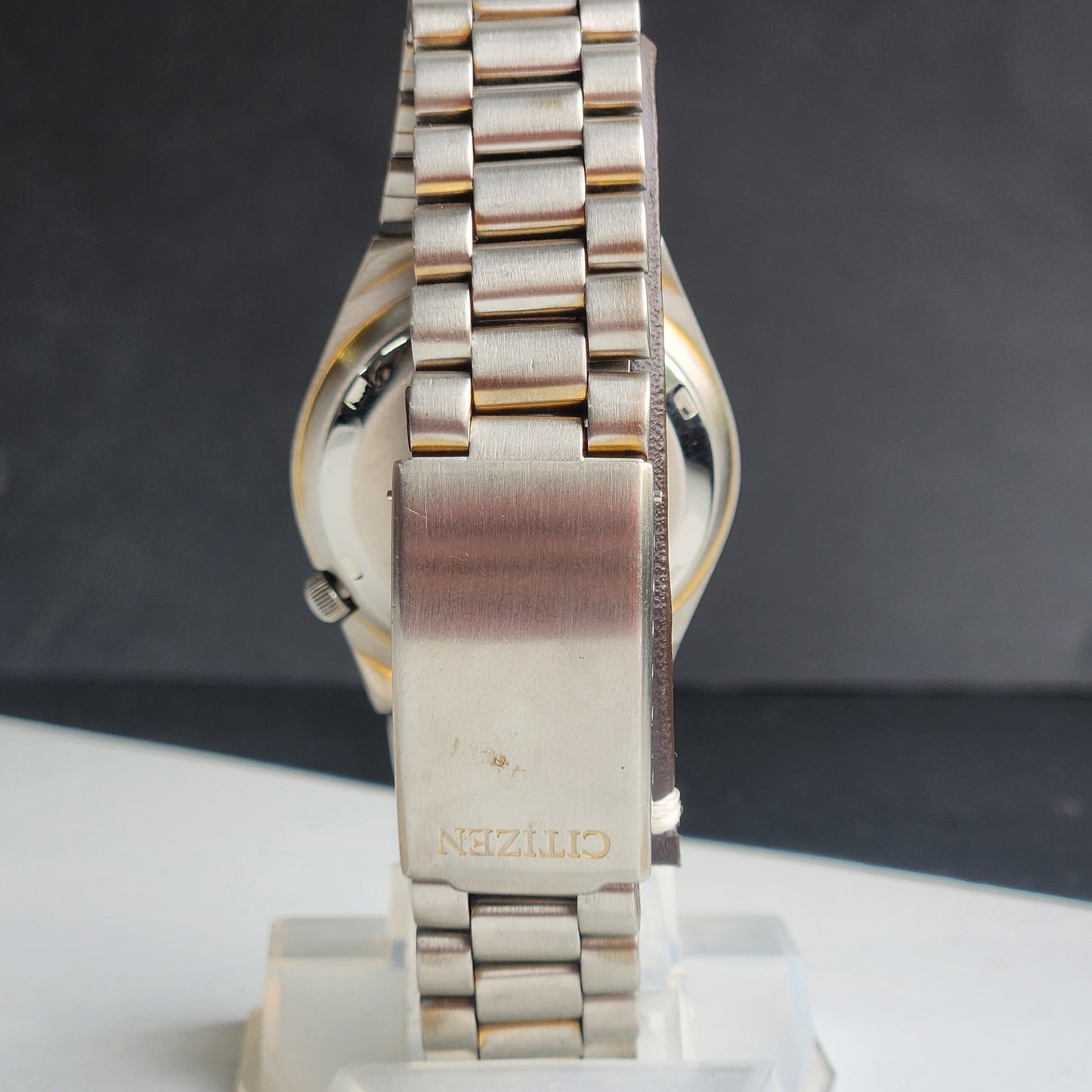 Vintage 1974 Original Citizen Automatic 8200 Black Face 21 Jewels Day-Date Japanese Men's Wrist Watch EG178