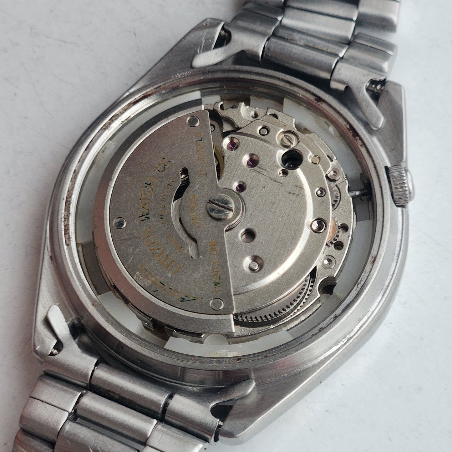 Vintage 1975 Original Citizen Automatic 8200 Grey Face 21 Jewels Day-Date Japanese Men's Wrist Watch EG181