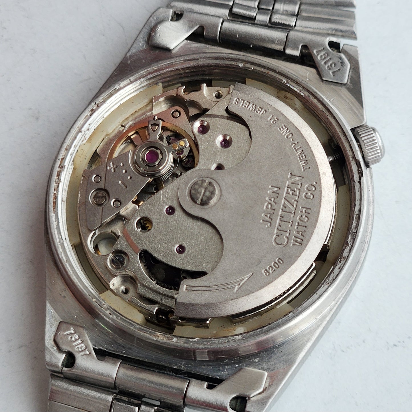 Vintage 1980 Original Citizen Automatic 8200 Golden Face 21 Jewels Day-Date Japanese Men's Wrist Watch EG182