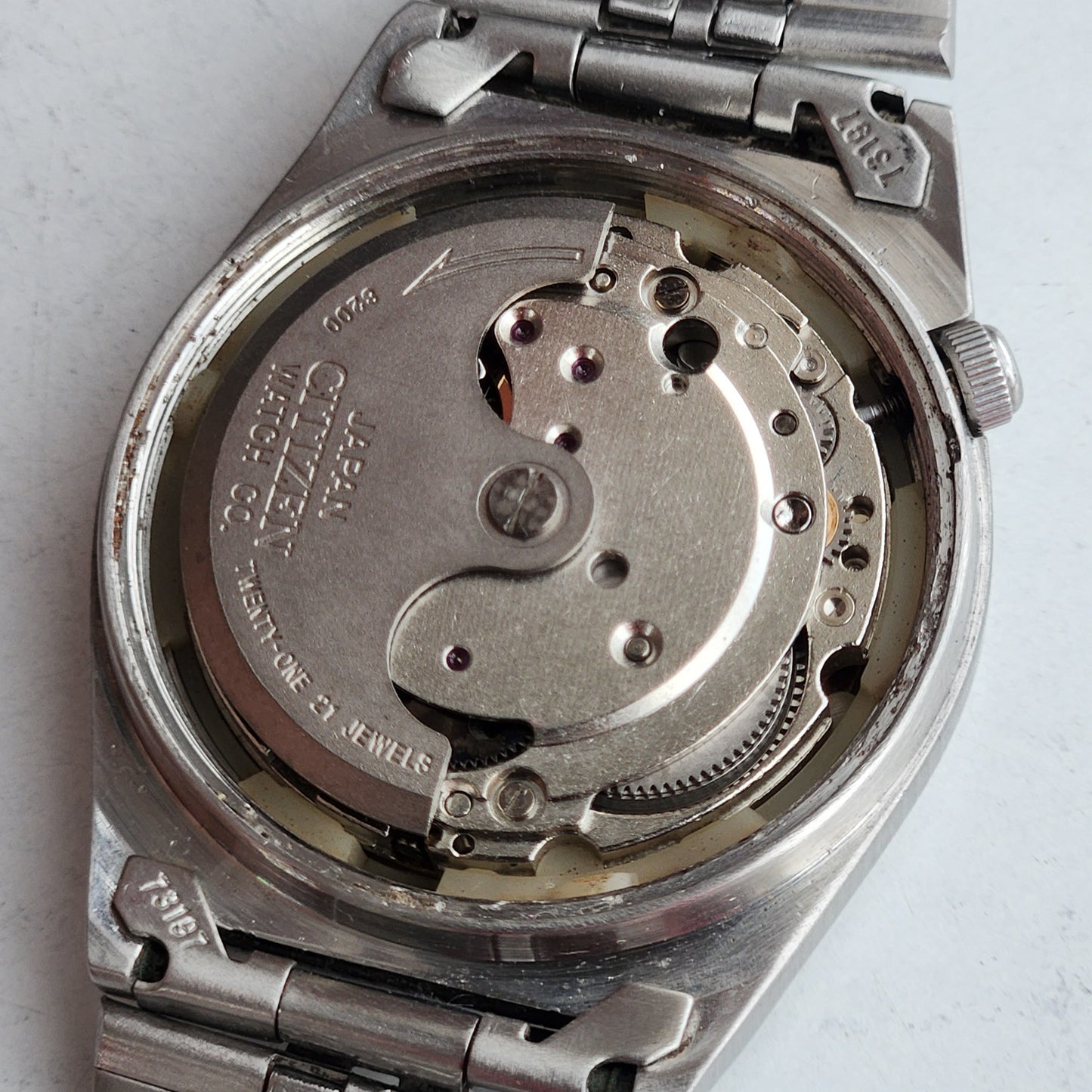 Vintage 1980 Original Citizen Automatic 8200 Golden Face 21 Jewels Day-Date Japanese Men's Wrist Watch EG182