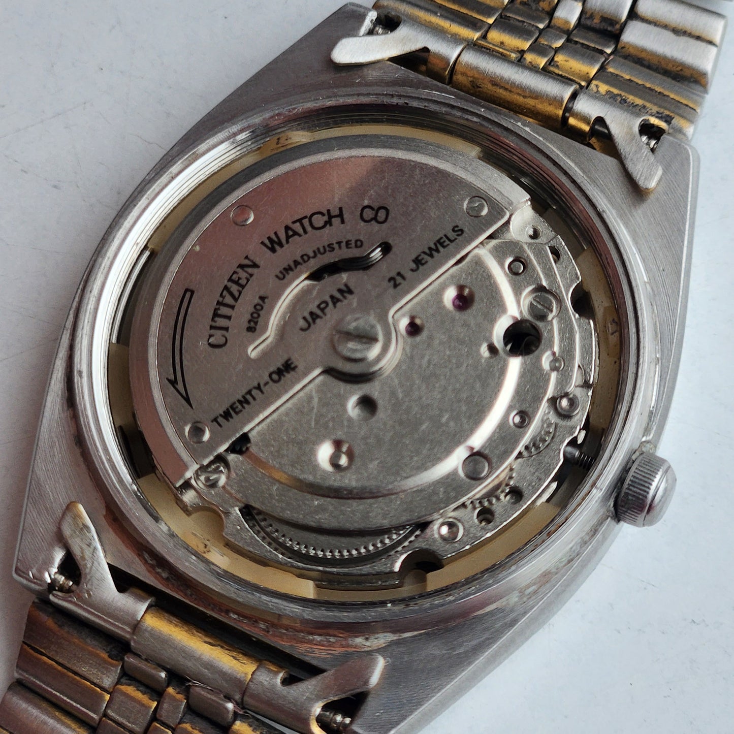 Vintage 1983 Original Citizen Automatic 8200 Blue Face 21 Jewels Day-Date Japanese Men's Wrist Watch EG183
