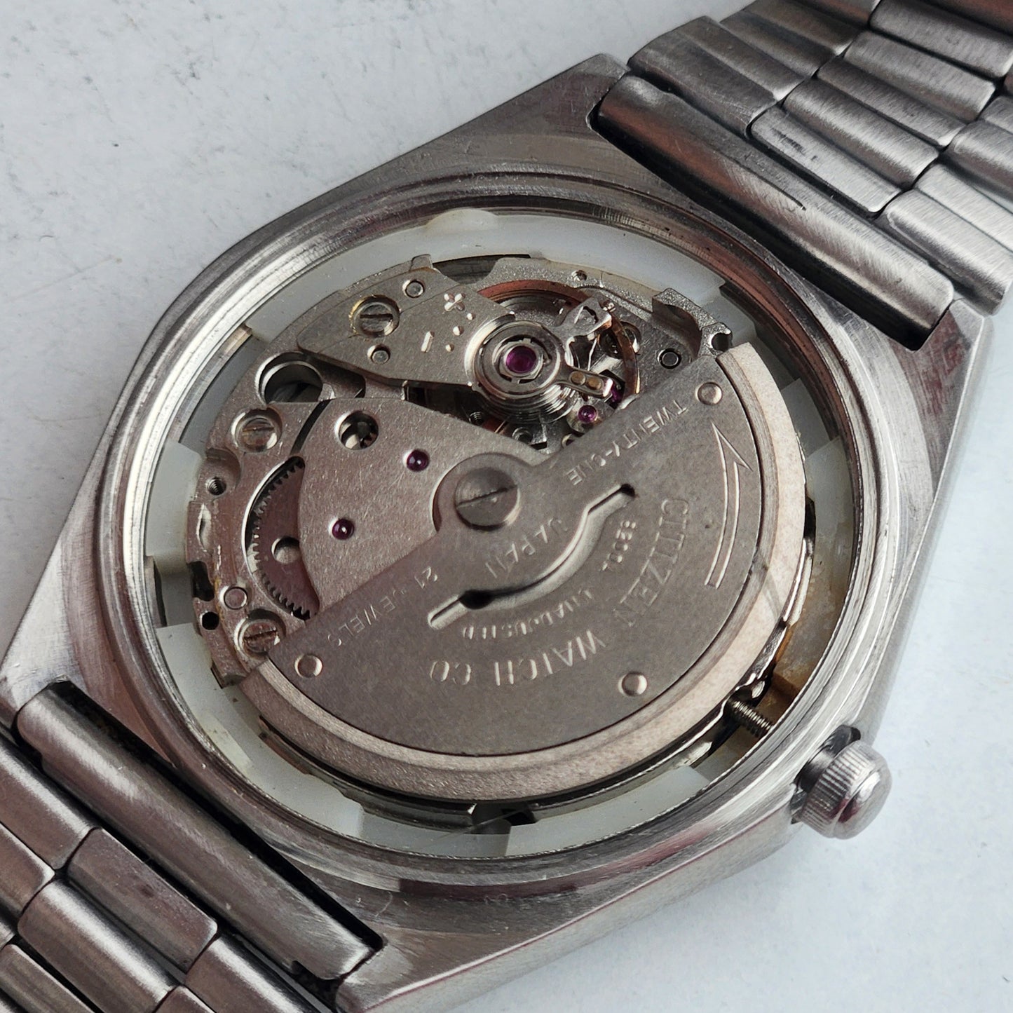 Vintage 1981 Original Citizen Automatic 8200 Silver Face 21 Jewels Day-Date Japanese Men's Wrist Watch EG184