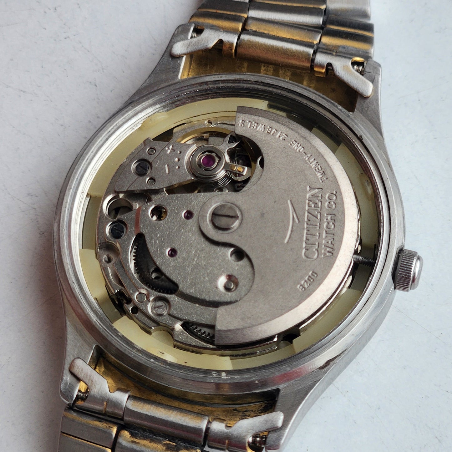 Vintage 1978 Original Citizen Automatic 8200 Black Face 21 Jewels Day-Date Japanese Men's Wrist Watch EG189