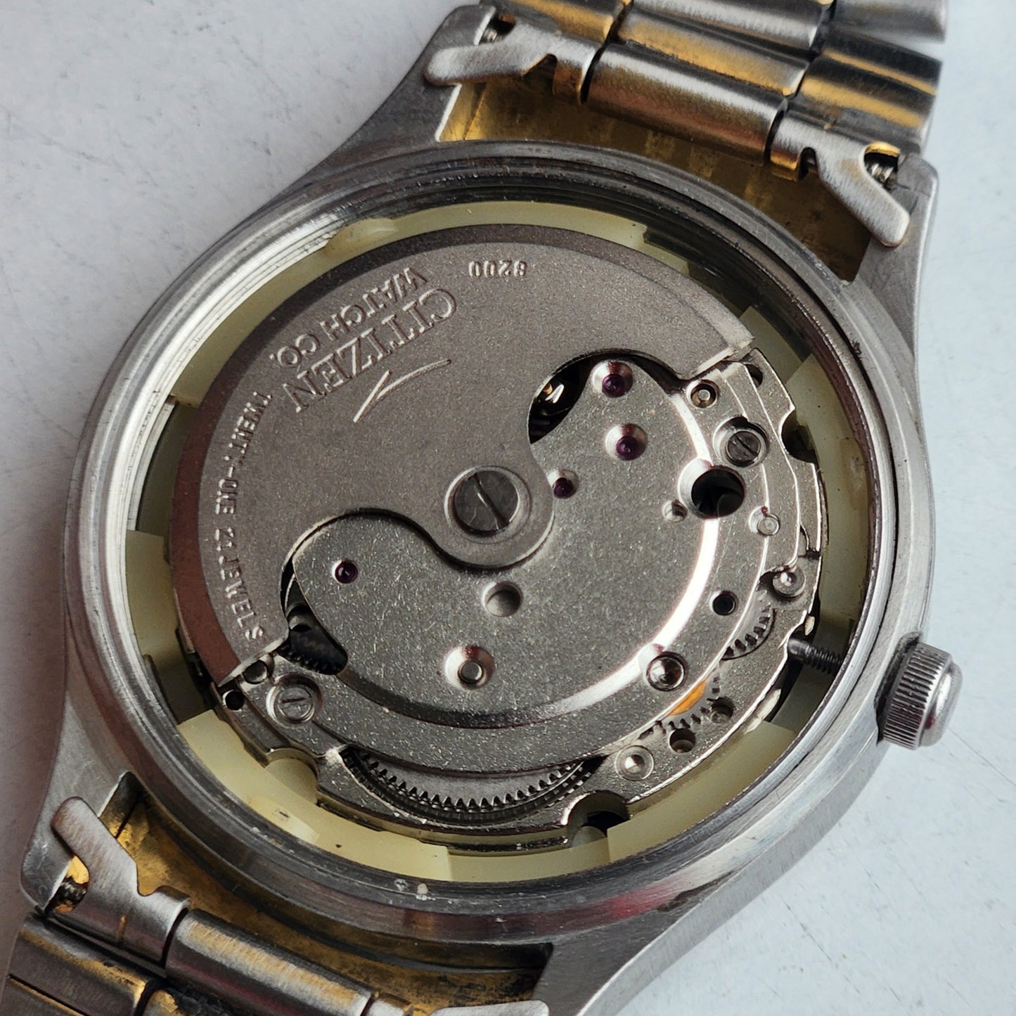 Vintage 1978 Original Citizen Automatic 8200 Black Face 21 Jewels Day-Date Japanese Men's Wrist Watch EG189