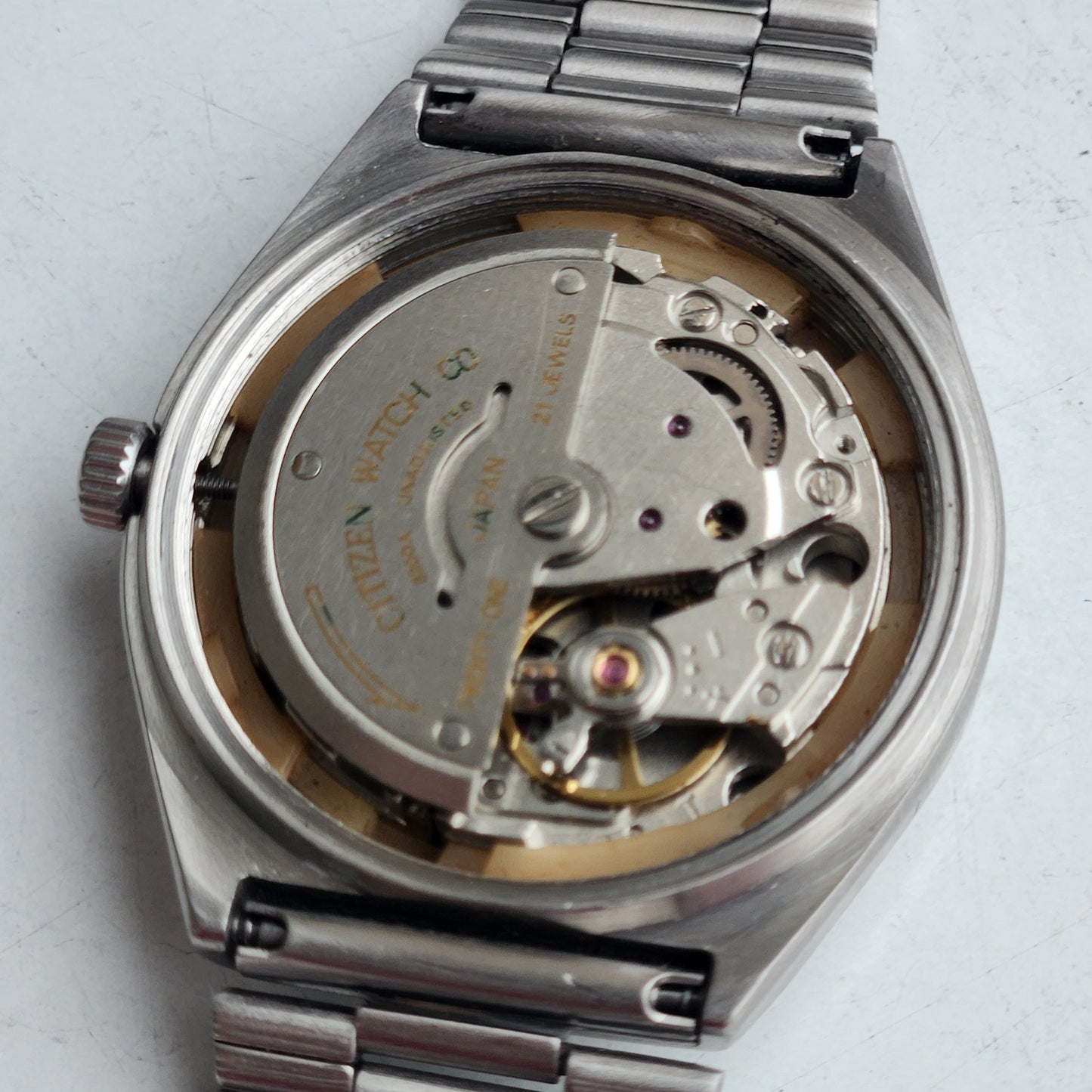 Vintage 1982 Original Citizen Automatic 8200 Grey Face 21 Jewels Day-Date Japanese Men's Wrist Watch EG180