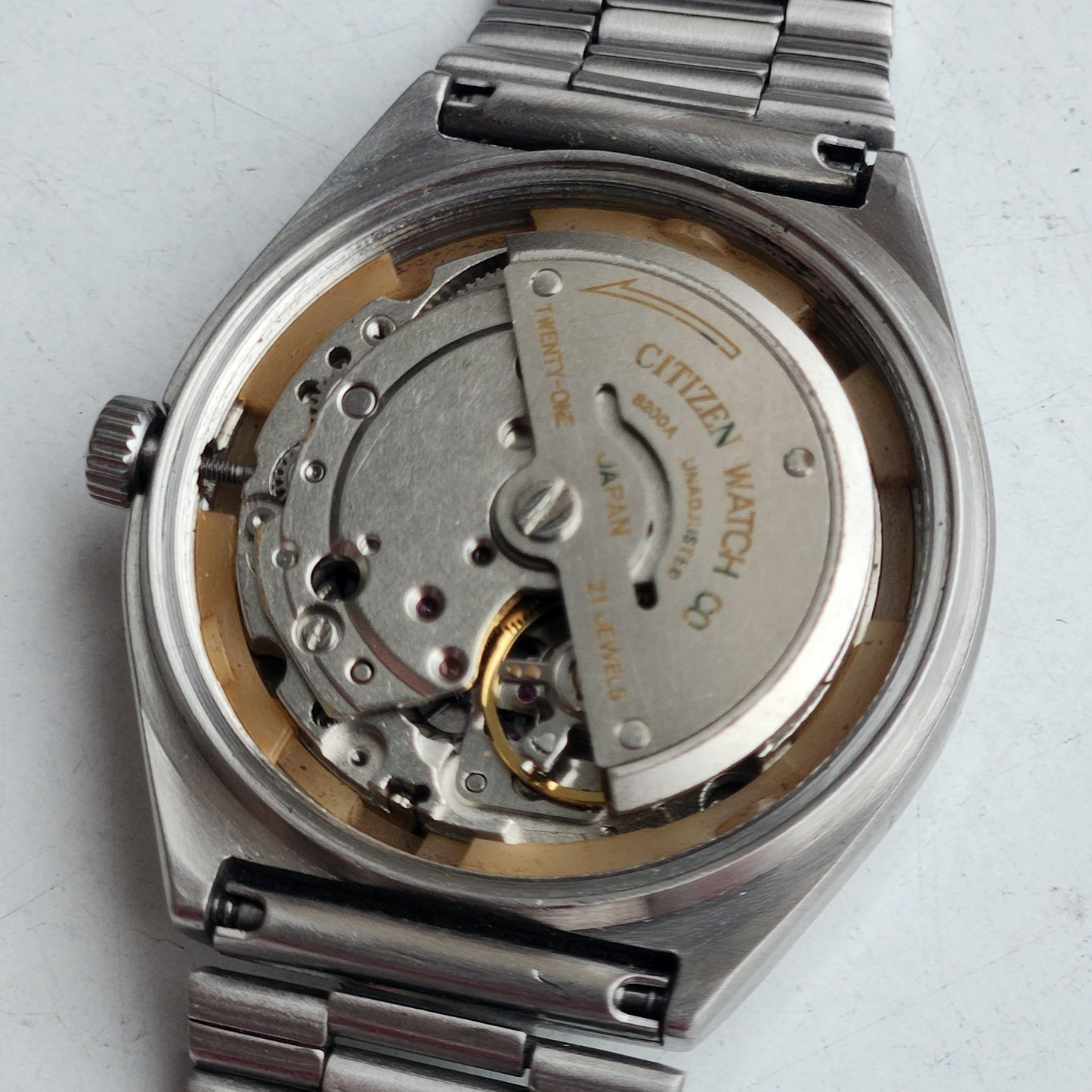 Vintage 1982 Original Citizen Automatic 8200 Grey Face 21 Jewels Day-Date Japanese Men's Wrist Watch EG180