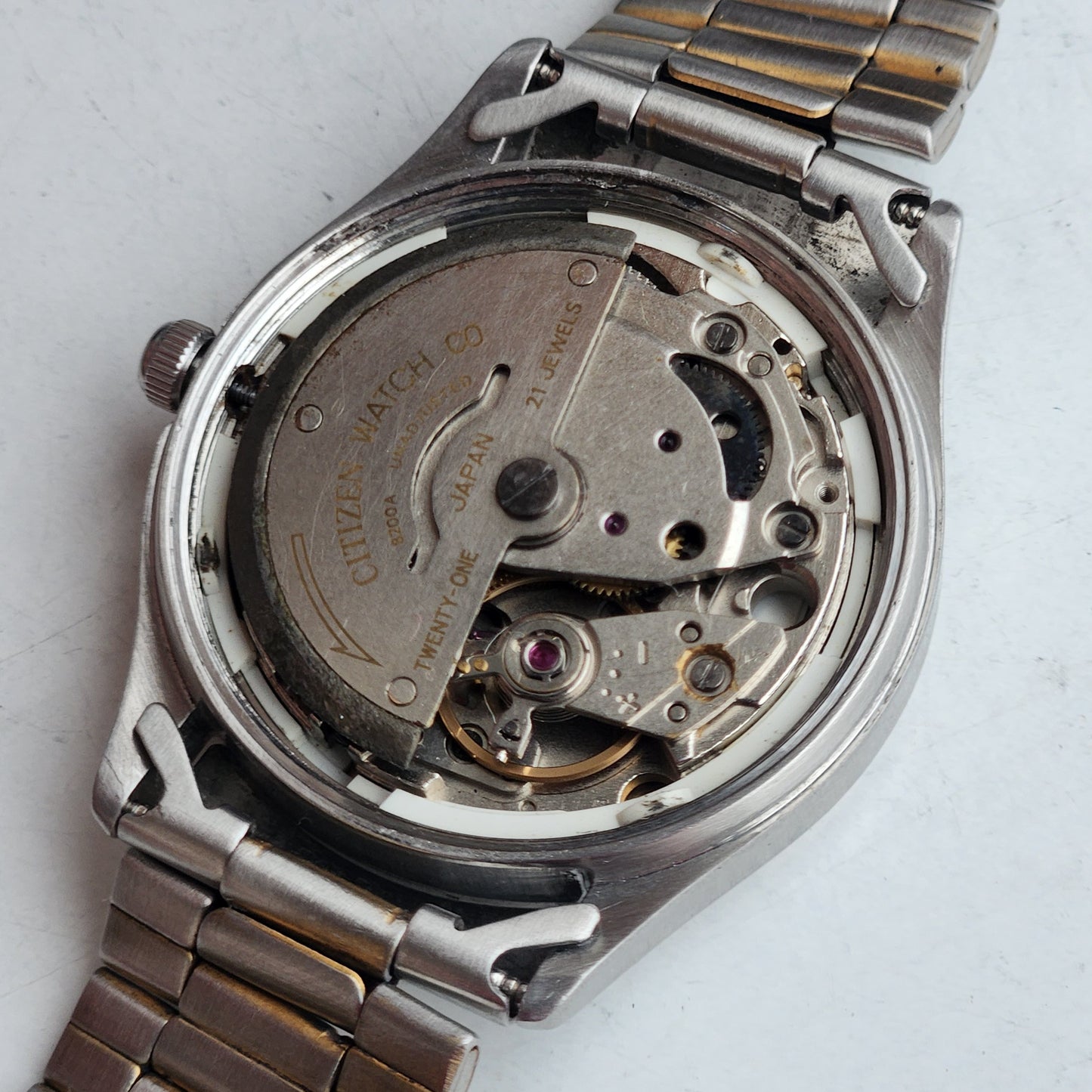 Vintage 1978 Original Citizen Automatic 8200 Golden Face 21 Jewels Day-Date Japanese Men's Wrist Watch EG195