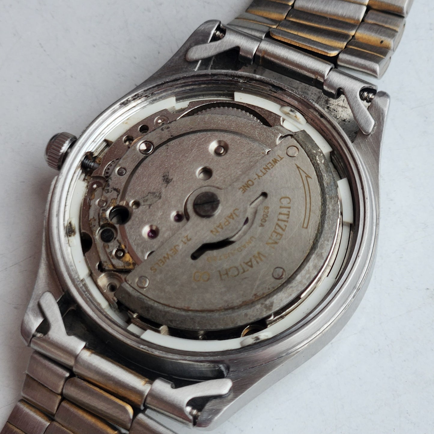 Vintage 1978 Original Citizen Automatic 8200 Golden Face 21 Jewels Day-Date Japanese Men's Wrist Watch EG195