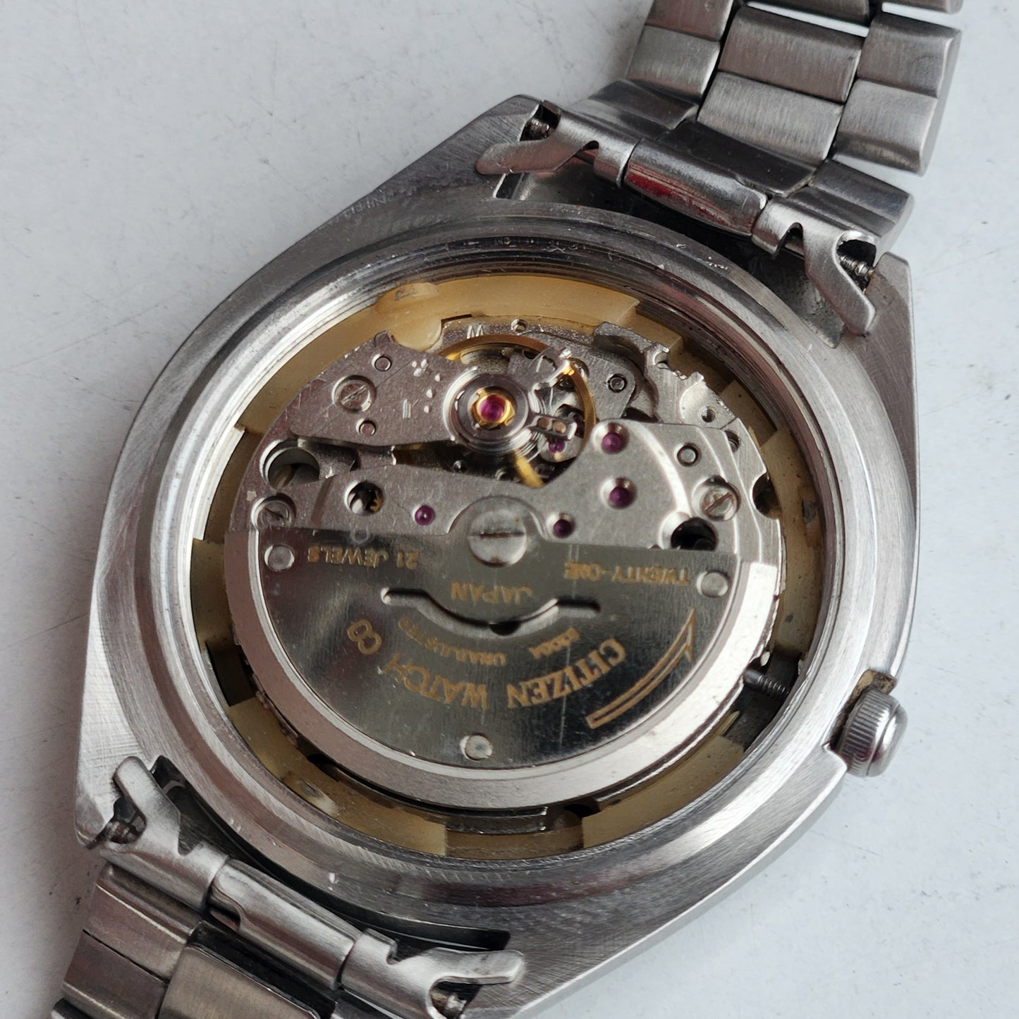 Vintage 1981 Original Citizen Automatic 8200 Black Face 21 Jewels Day-Date Japanese Men's Wrist Watch EG196