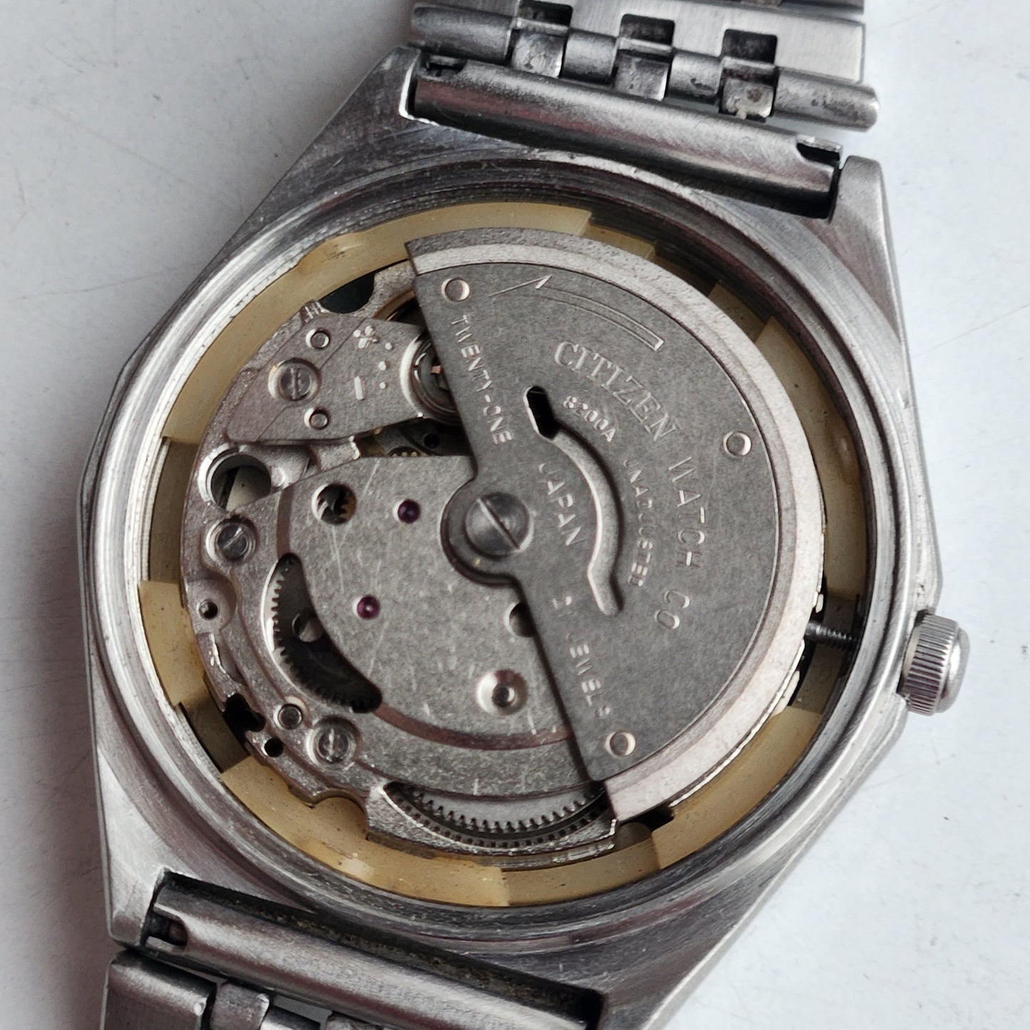 Vintage 1978 Original Citizen Automatic 8200 Grey Face 21 Jewels Day-Date Japanese Men's Wrist Watch EG198