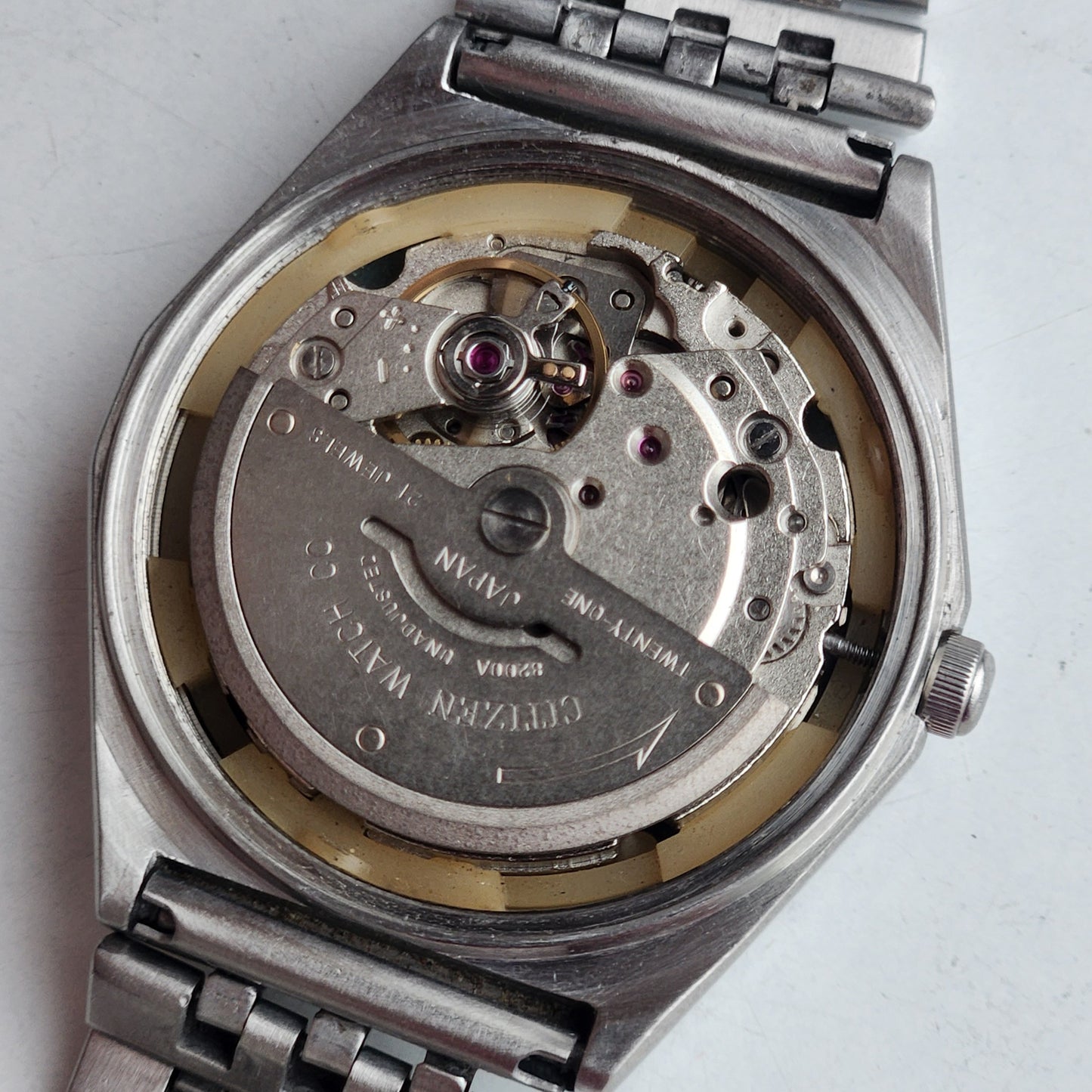 Vintage 1978 Original Citizen Automatic 8200 Grey Face 21 Jewels Day-Date Japanese Men's Wrist Watch EG198