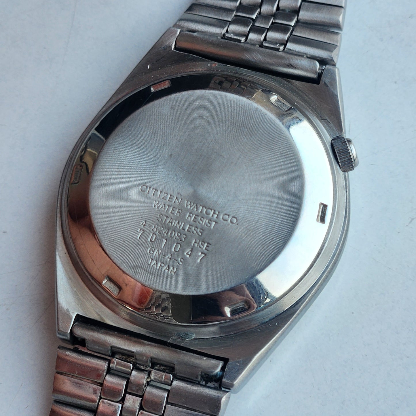 Vintage 1977 Original Citizen Automatic 8200 Off White Face 21 Jewels Day-Date Japanese Men's Wrist Watch EA04