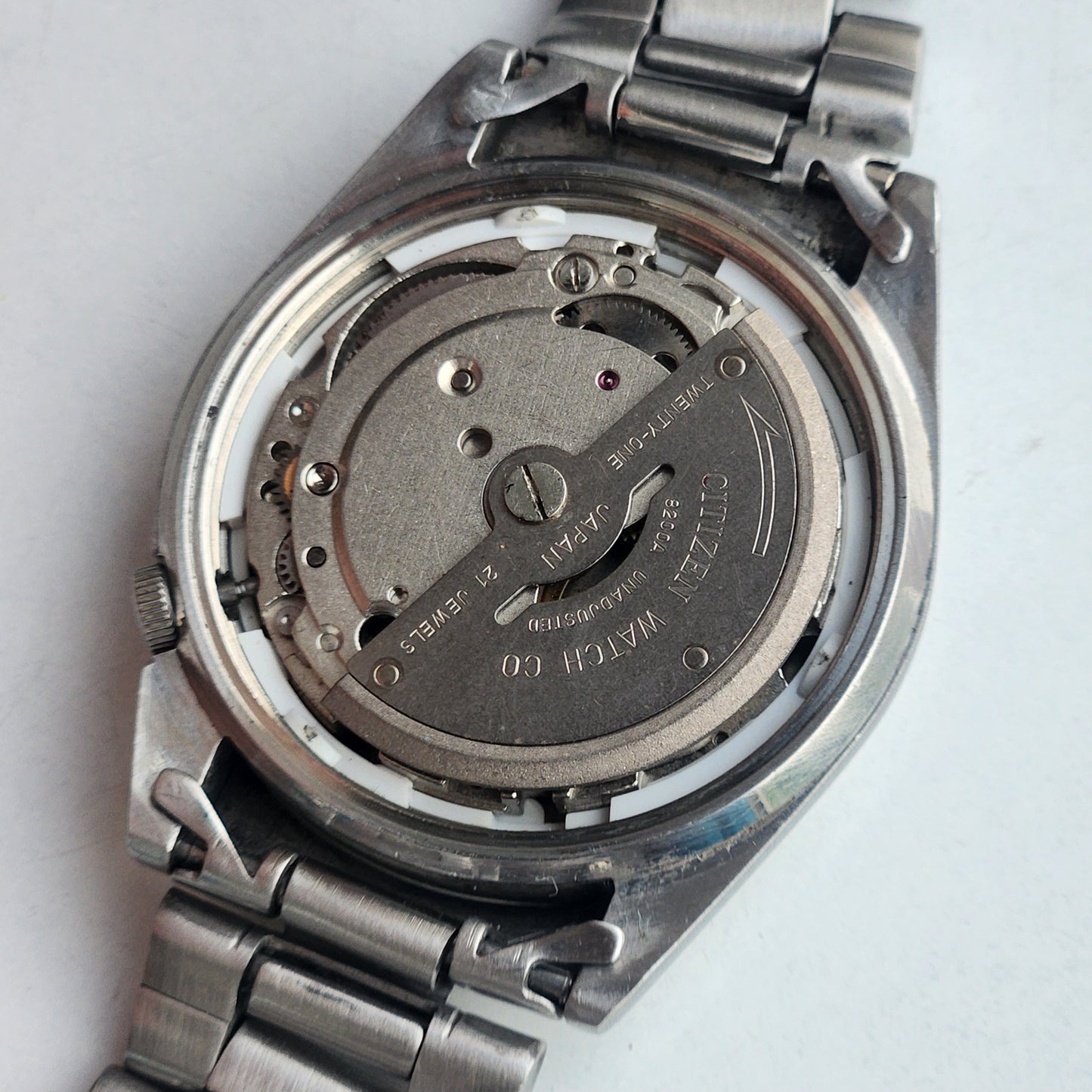 Vintage 1983 Original Citizen Automatic 8200 Black Face 21 Jewels Day-Date Japanese Men's Wrist Watch EA08