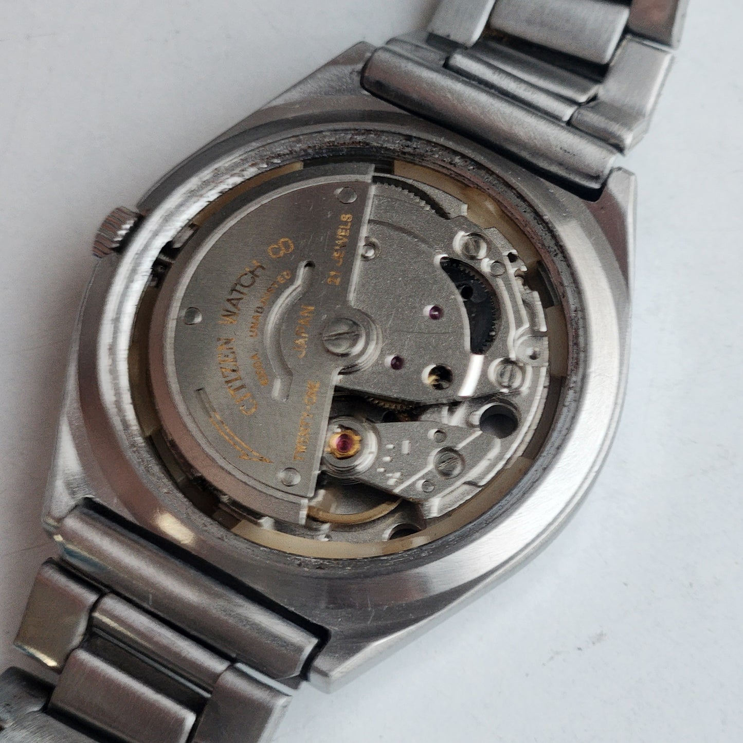 Vintage 1981 Original Citizen Automatic 8200 Brown Face 21 Jewels Day-Date Japanese Men's Wrist Watch EA13