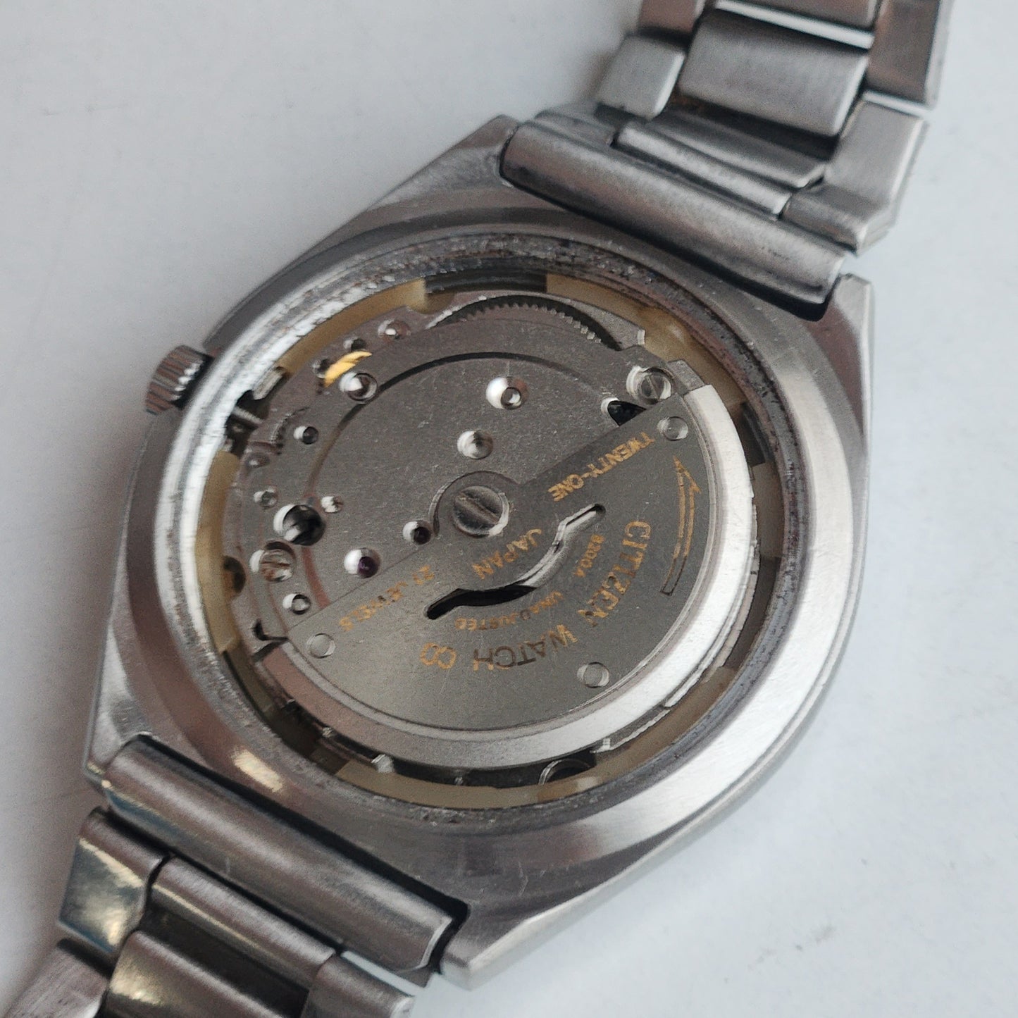 Vintage 1981 Original Citizen Automatic 8200 Brown Face 21 Jewels Day-Date Japanese Men's Wrist Watch EA13