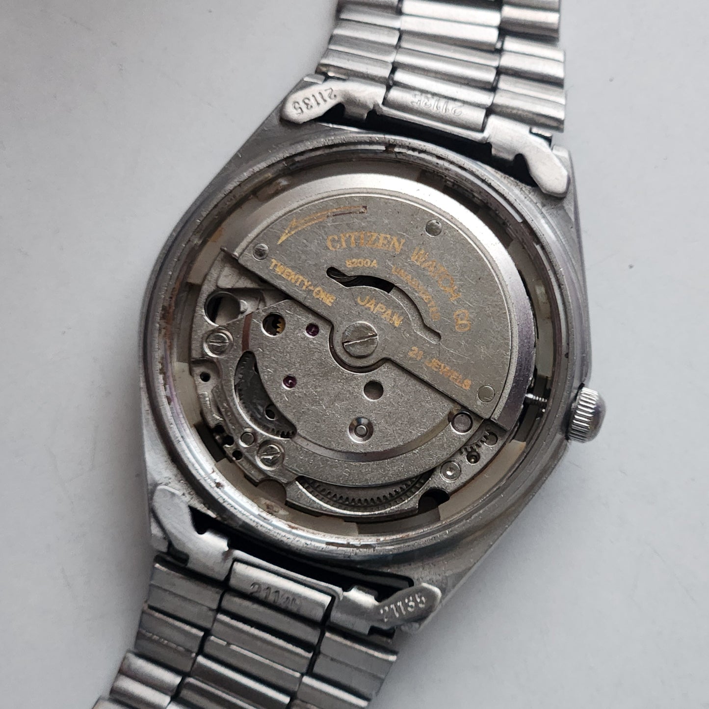 Vintage 1978 Original Citizen Automatic 8200 Black Face 21 Jewels Day-Date Japanese Men's Wrist Watch EA16