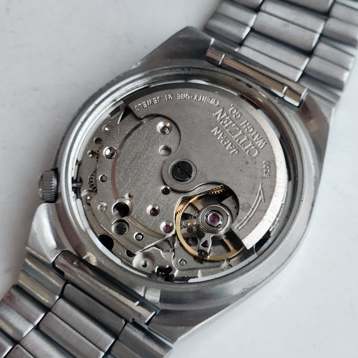 Vintage 1978 Original Citizen Automatic 8200 Black Face 21 Jewels Day-Date Japanese Men's Wrist Watch EA18