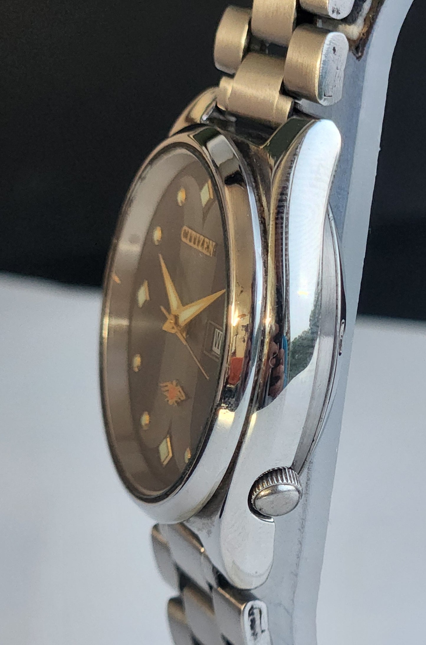 Vintage 1978 Original Citizen Automatic 8200 Black Face 21 Jewels Day-Date Japanese Men's Wrist Watch EA20