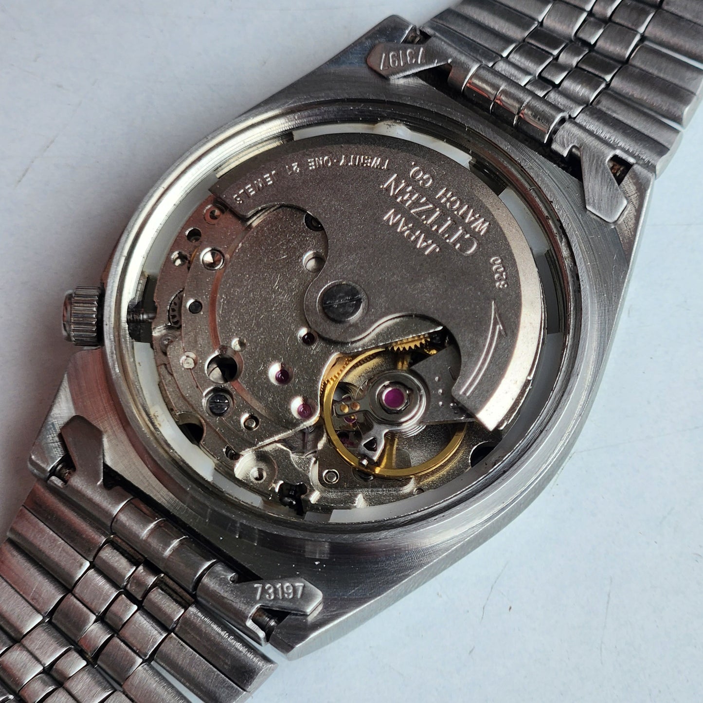 Vintage 1977 Original Citizen Automatic 8200 Black Face 21 Jewels Day-Date Japanese Men's Wrist Watch EA24