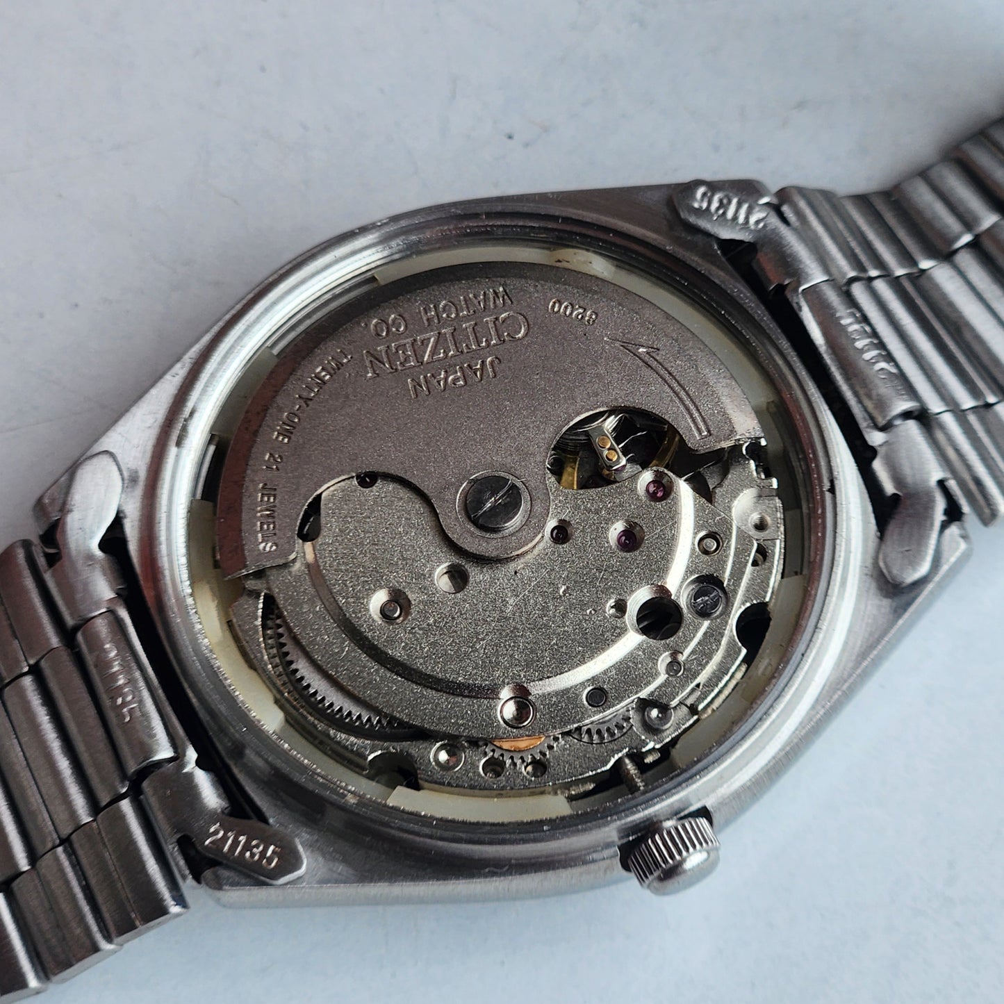Vintage 1979 Original Citizen Automatic 8200 Face Face 21 Jewels Day-Date Japanese Men's Wrist Watch EA27